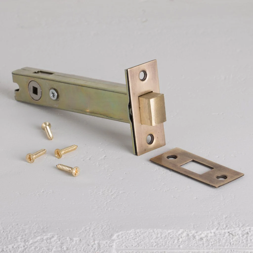 100mm Bathroom Lock - Antique Brass
