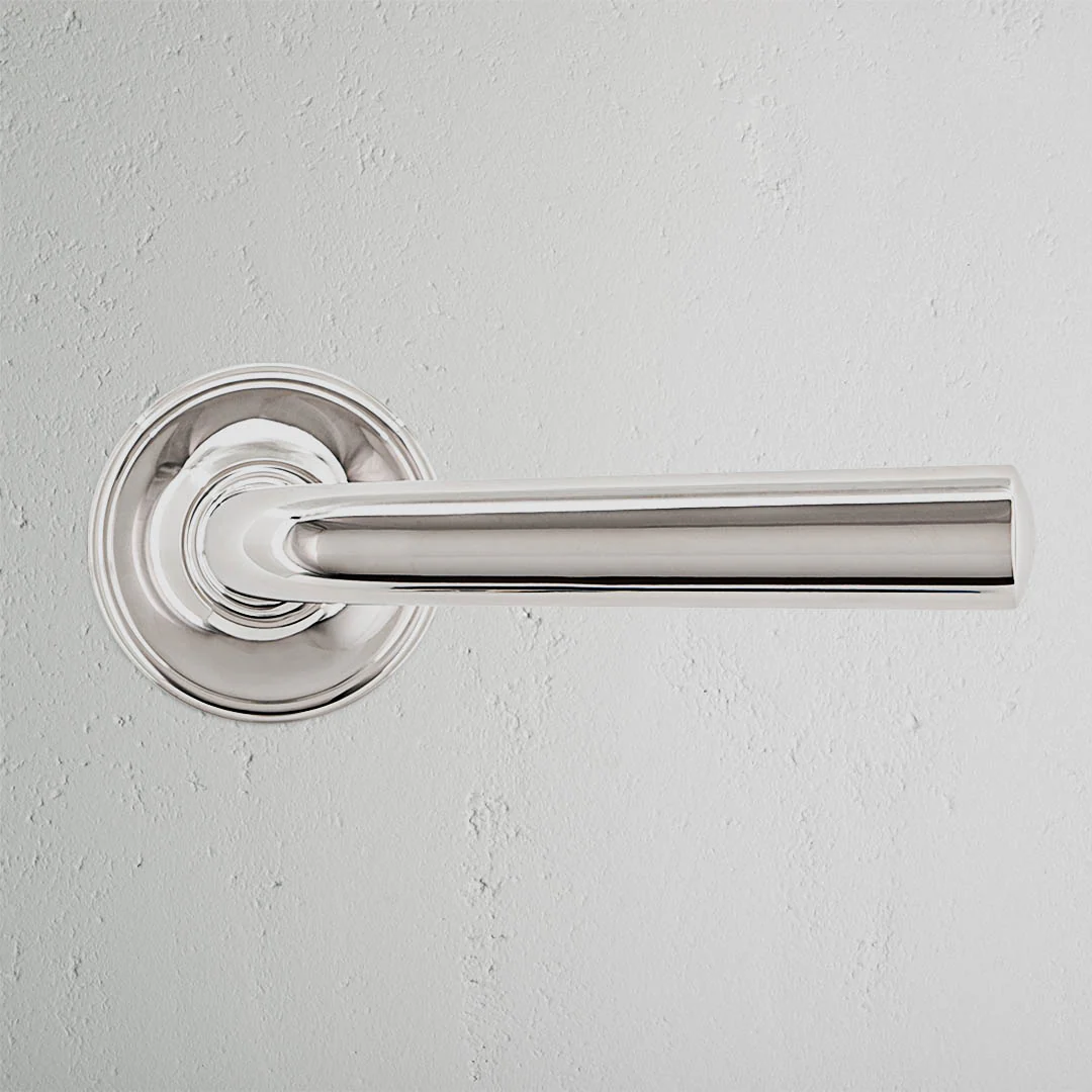 Apsley Fixed Door Handle – Polished Nickel - Image 2