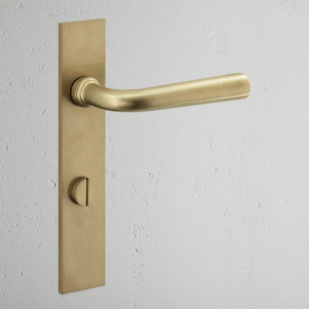 Apsley Long Plate Sprung Door Handle & Thumbturn - Antique Brass - Image 2