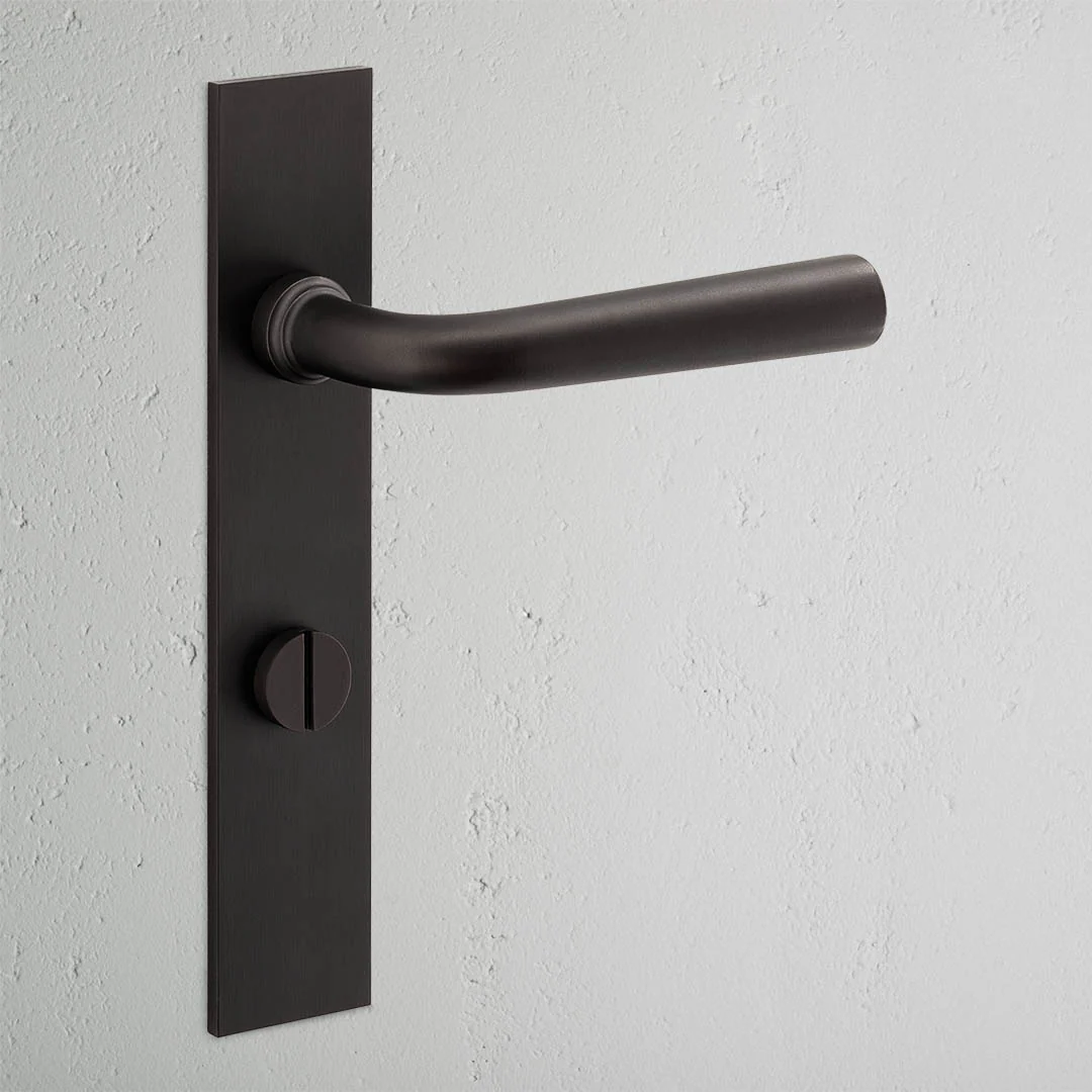 Apsley Long Plate Sprung Door Handle & Thumbturn - Bronze - Image 2