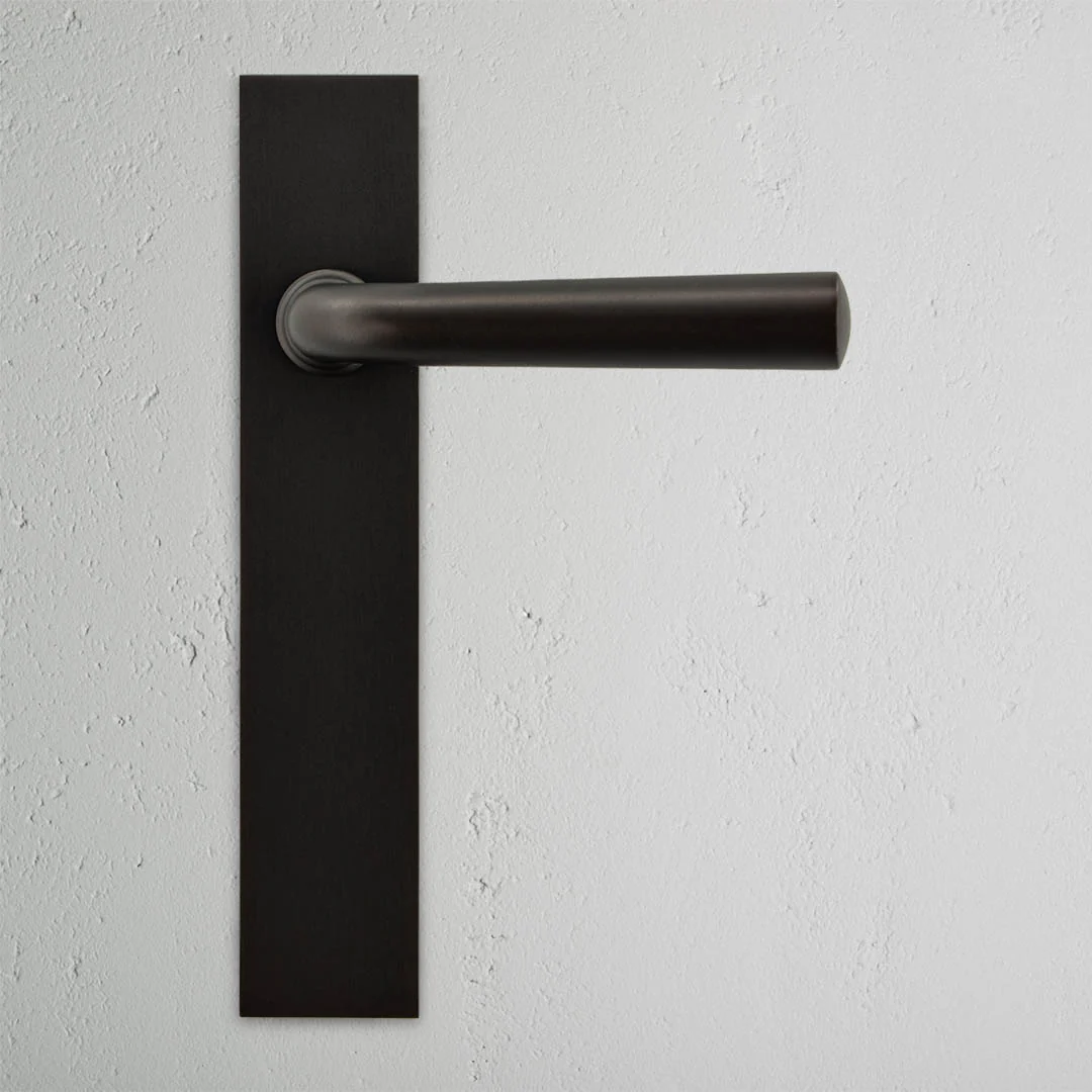 Apsley Long Plate Unsprung Door Handle - Bronze - Image 2
