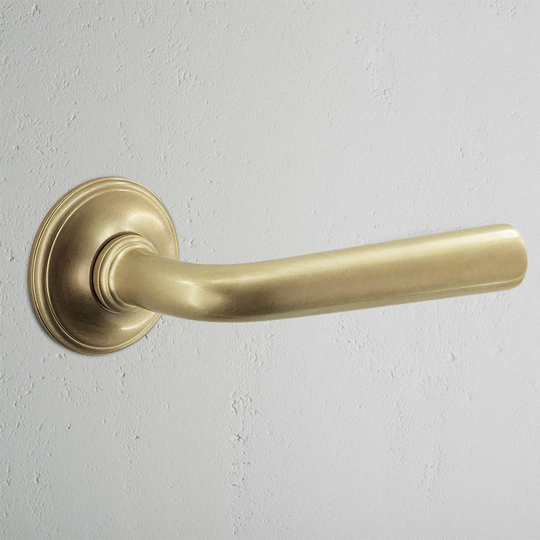 Apsley Unsprung Door Handle – Antique Brass