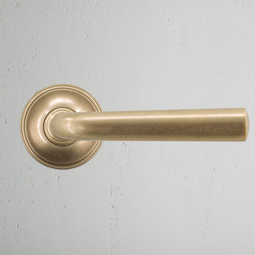 Apsley Unsprung Door Handle – Antique Brass - Image 2