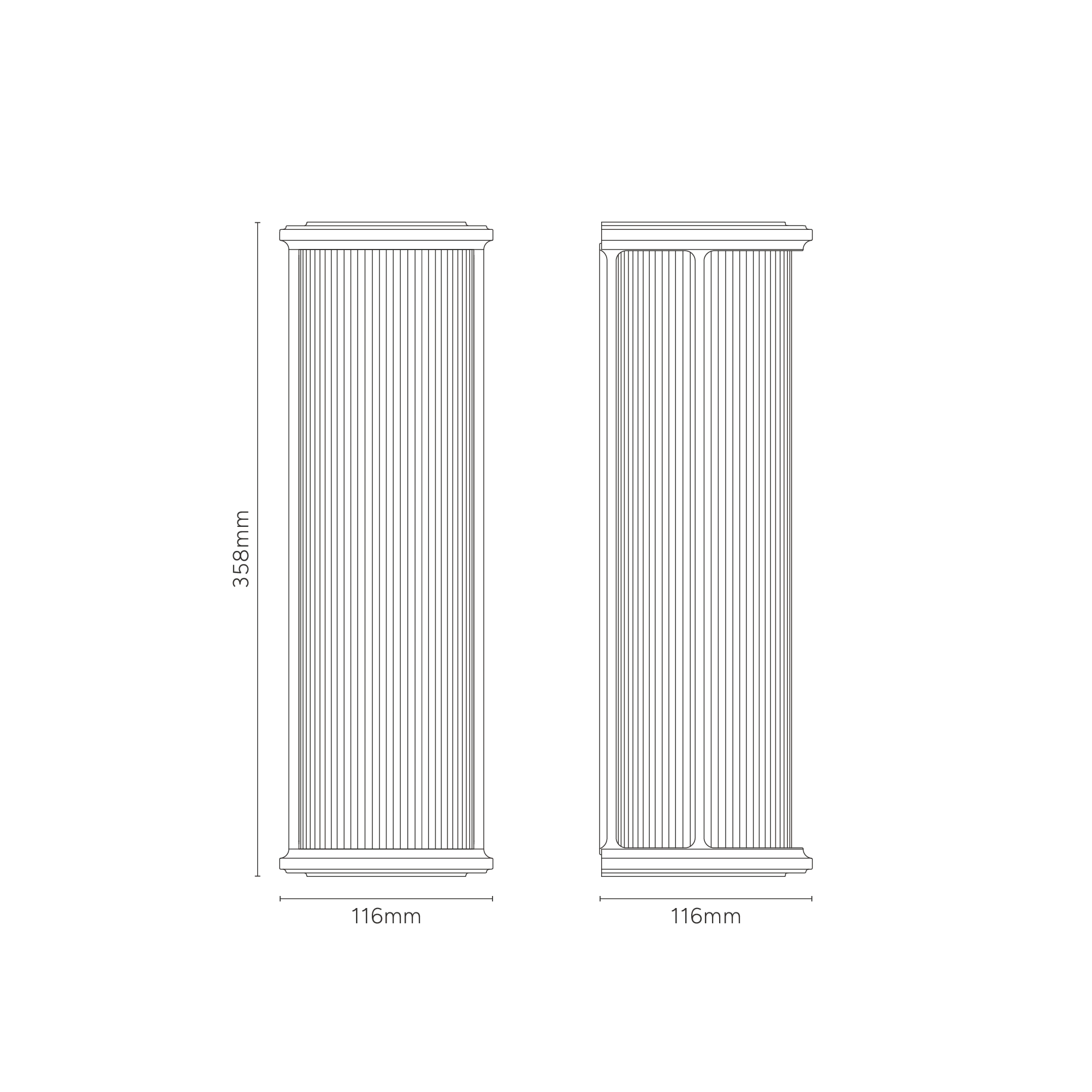 Bank Wall Light Fluted Glass – Antique Brass - Image 8
