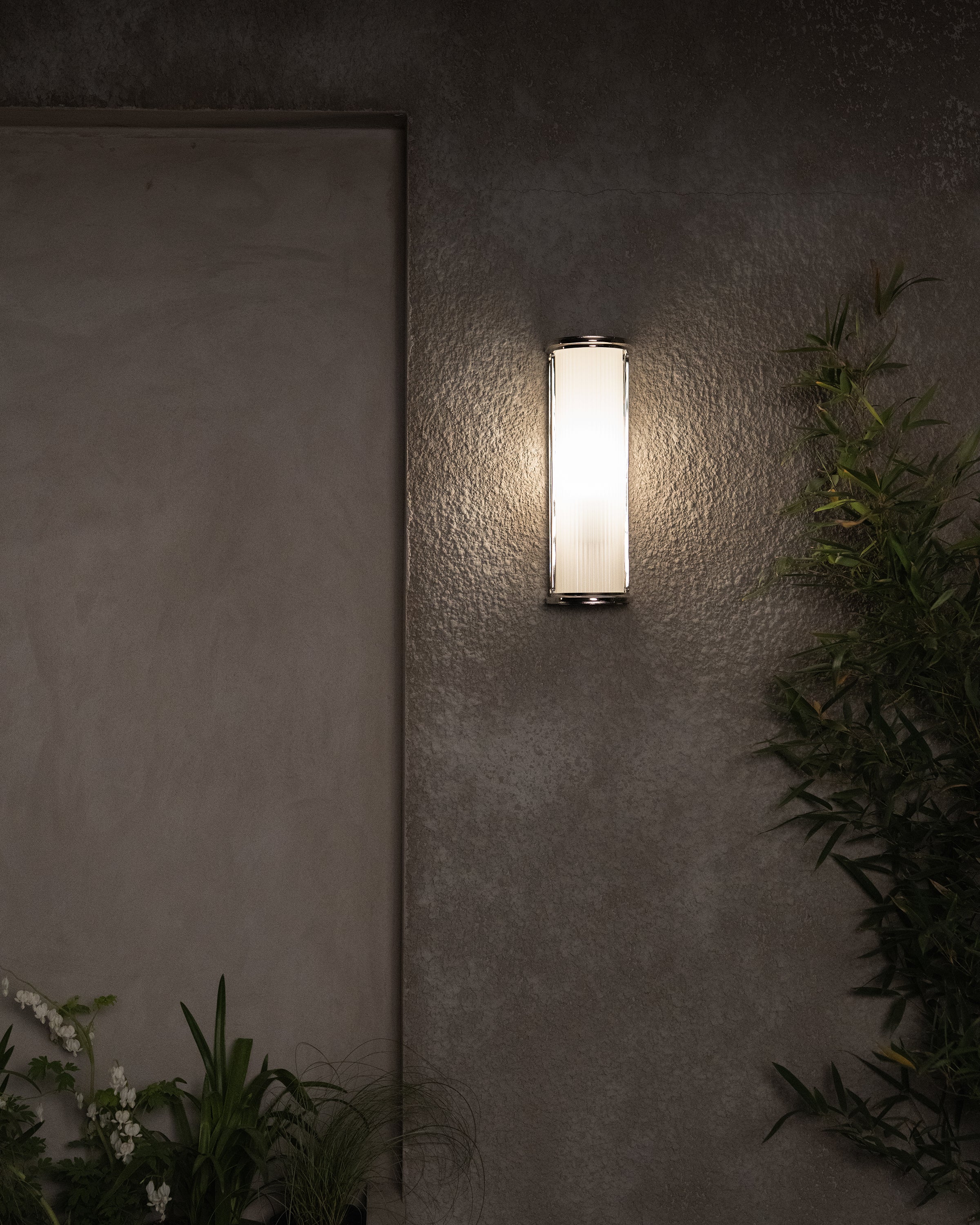 Bank Wall Light Fluted Glass – Polished Nickel - Image 5