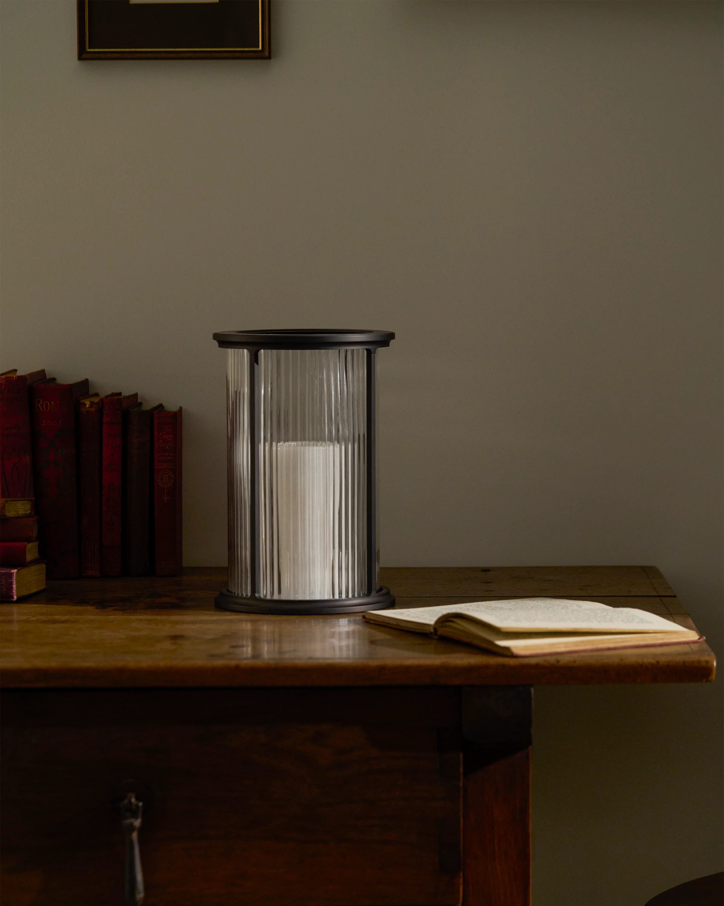 Battersea Candle Lantern Fluted Glass - Bronze - Image 9