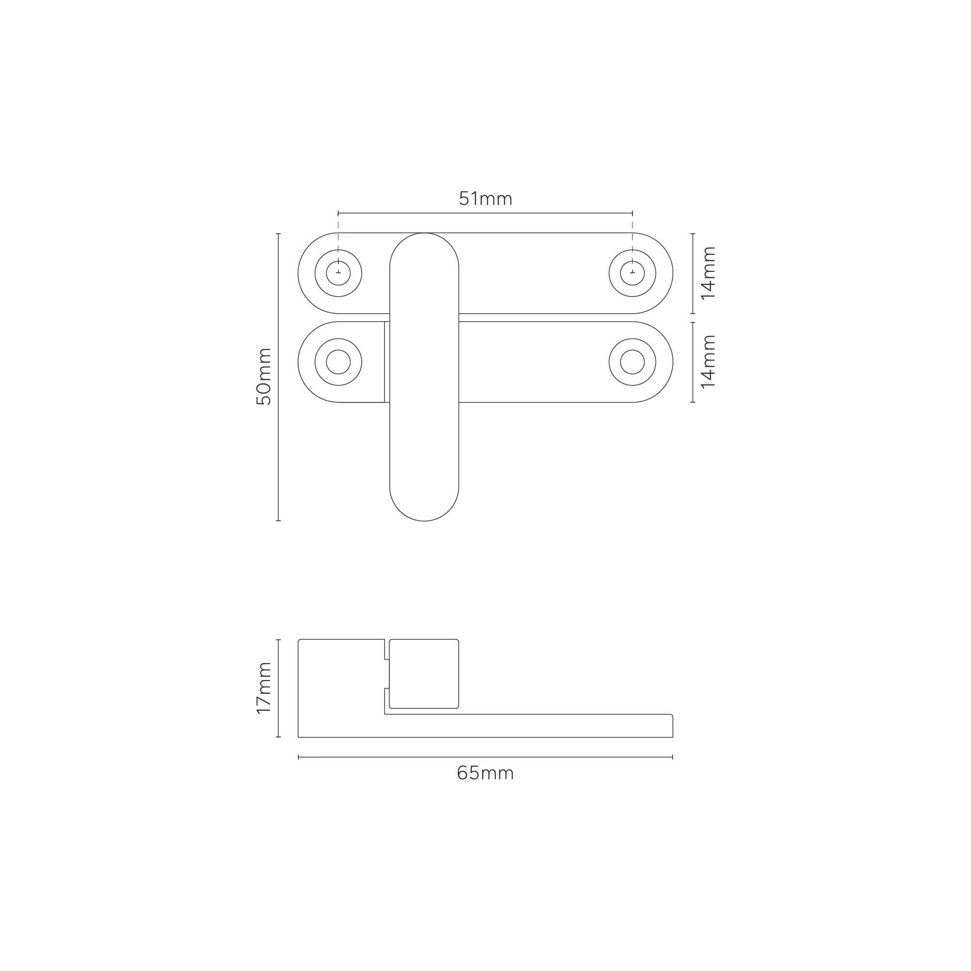 Belmont Single Sash Window Fastener – Antique Brass - Image 3