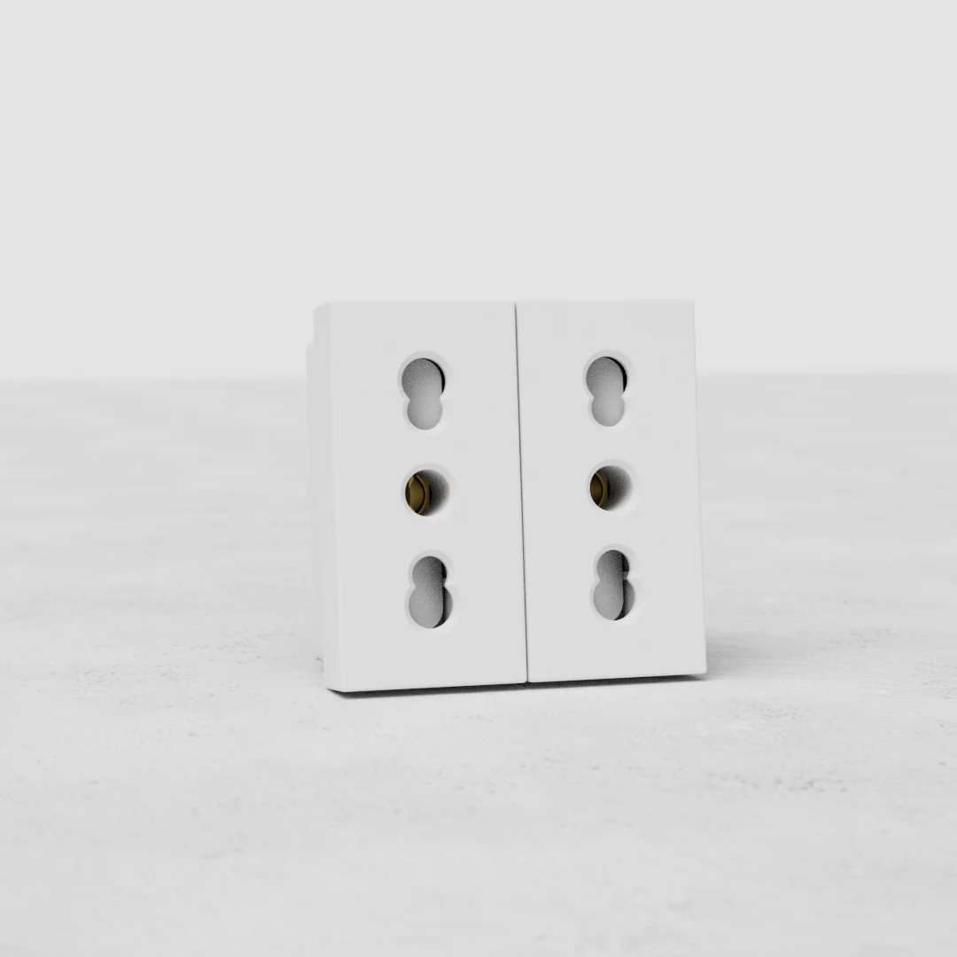 2x Bipasso Socket - White