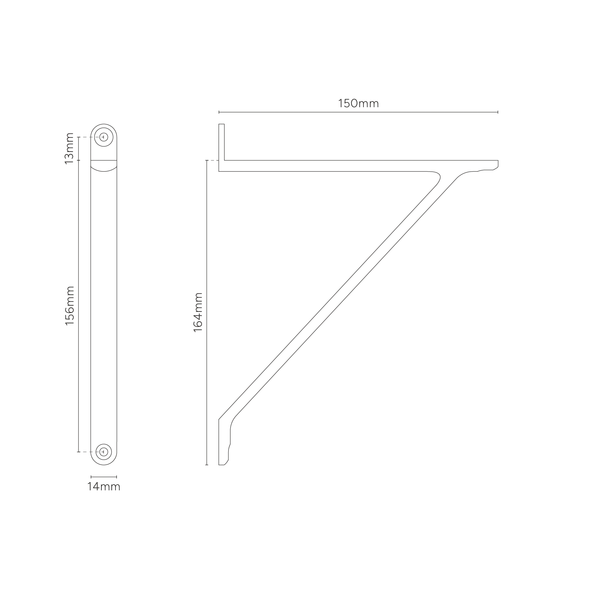 Brixton Shelf Bracket 150mm – Bronze - Image 5