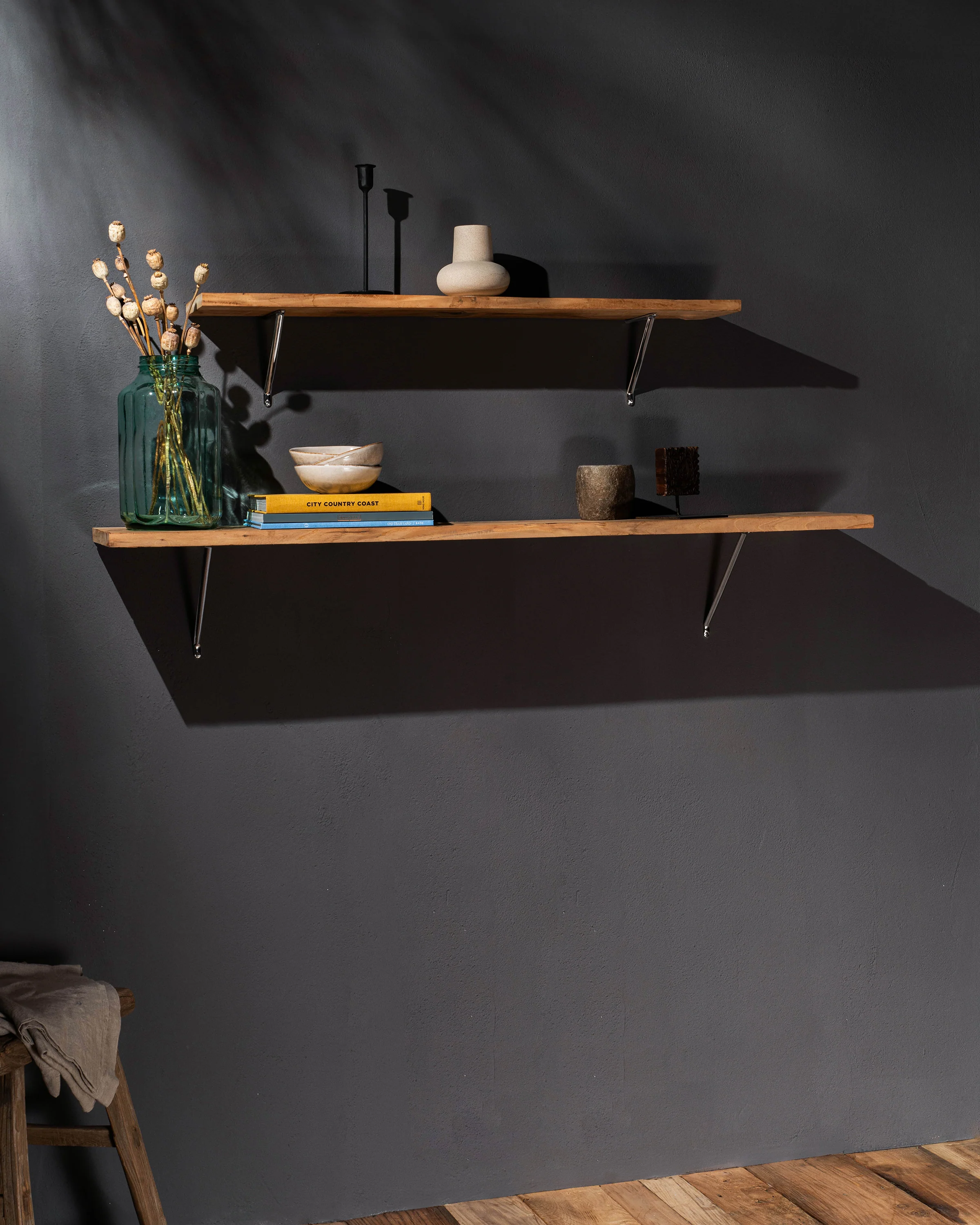 Brixton Shelf Bracket 200mm – Polished Nickel - Image 6