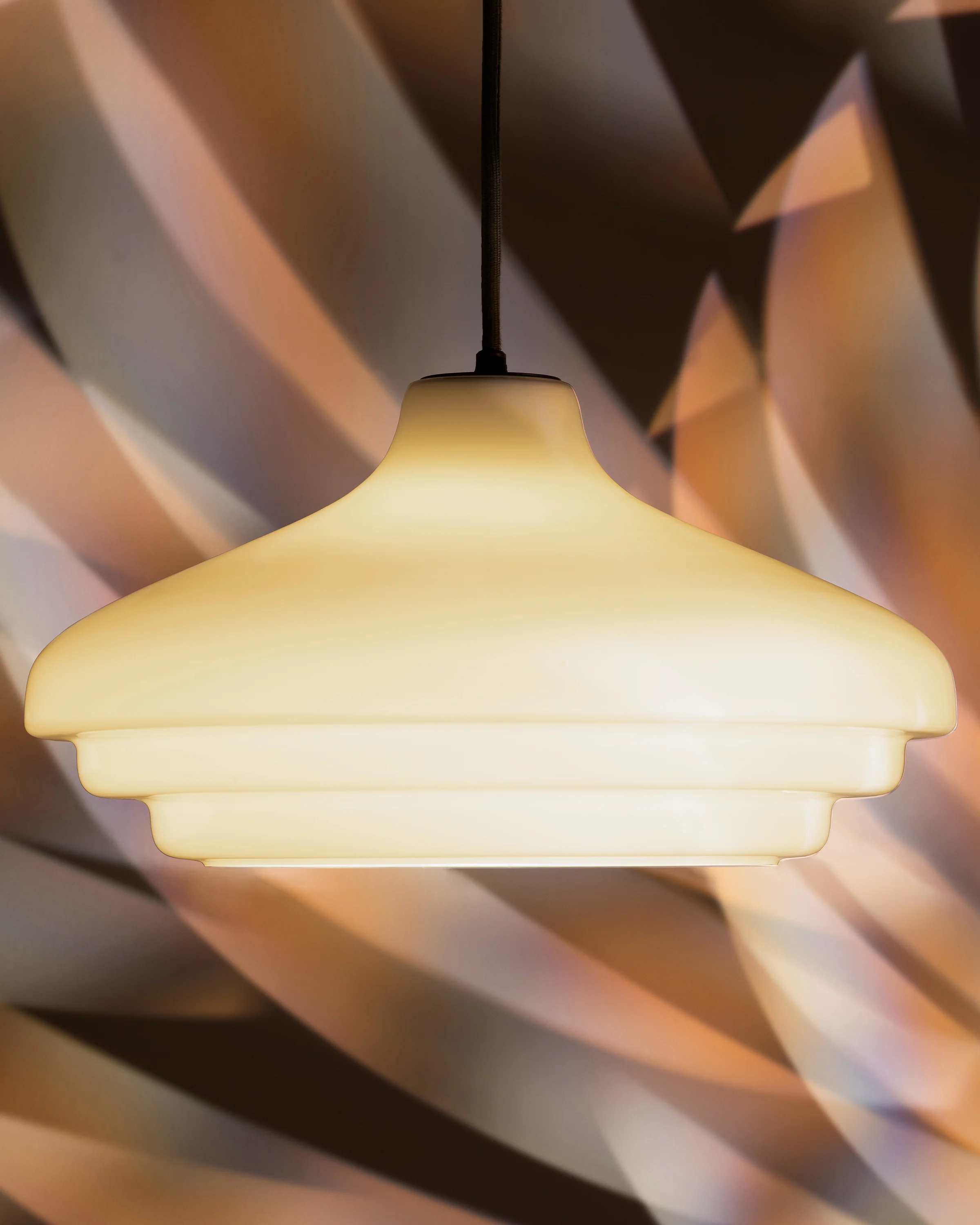 Brookfield Large Pendant Light Opal Glass - Bronze  - Image 7