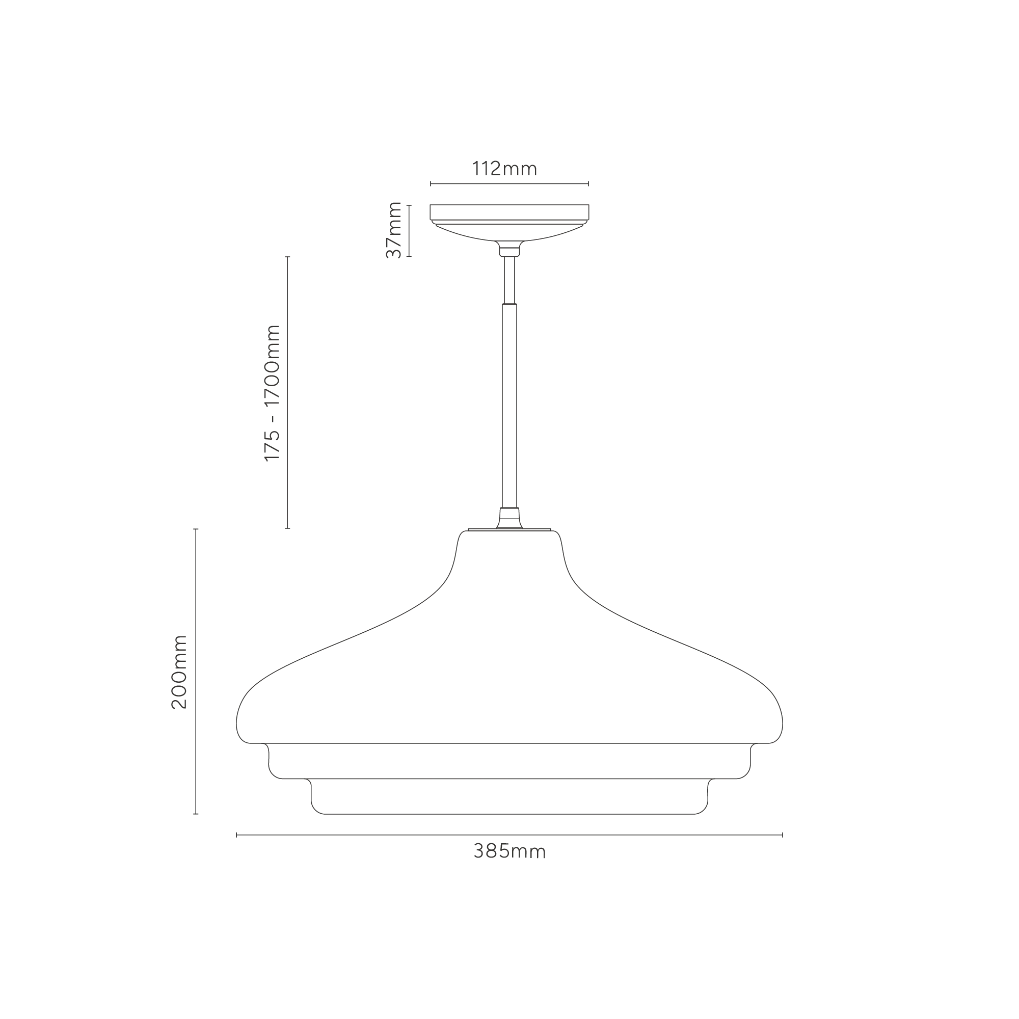 Brookfield Large Pendant Light Opal Glass - Polished Nickel - Image 4