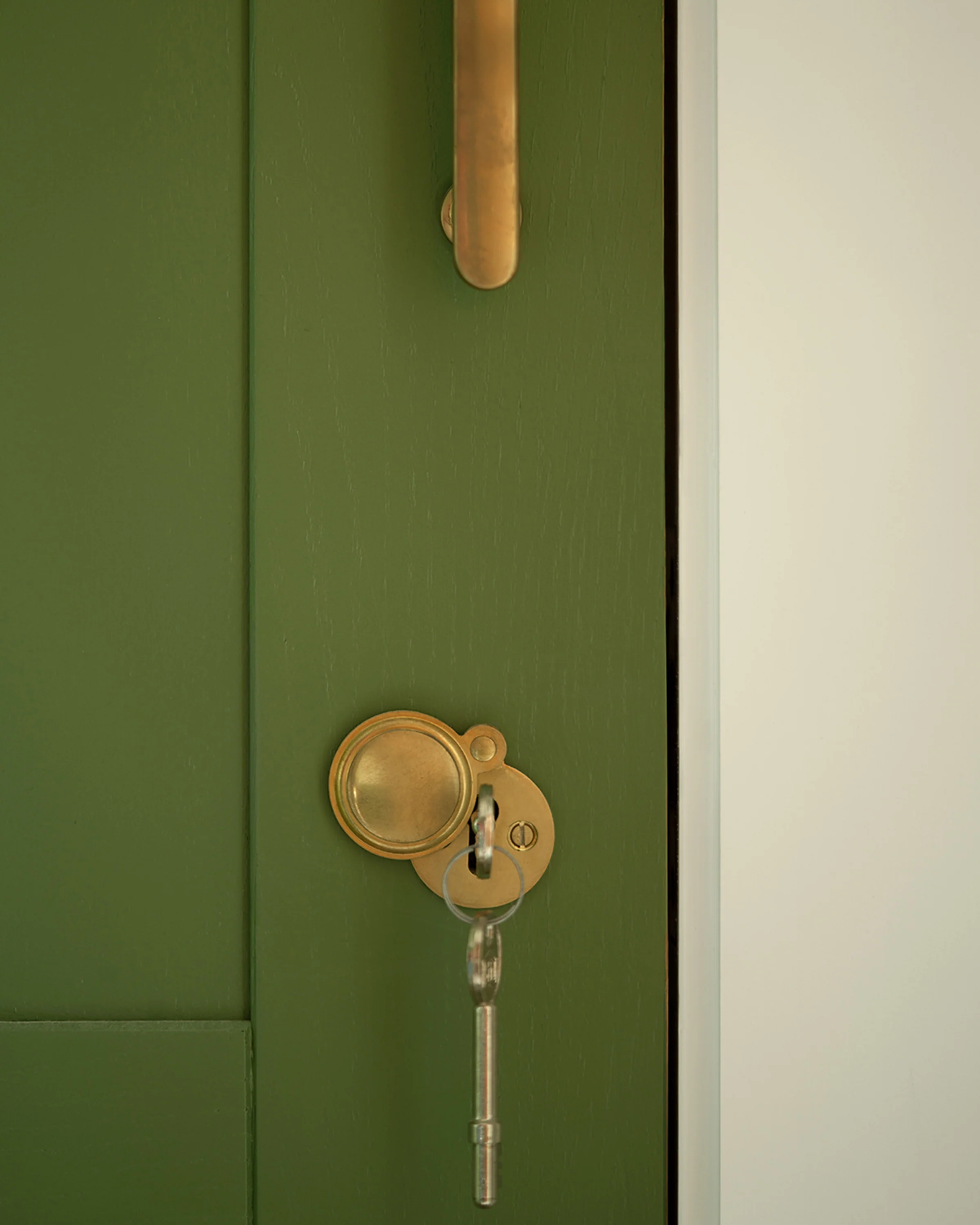 Canning Covered Key Escutcheon - Antique Brass - Image 3
