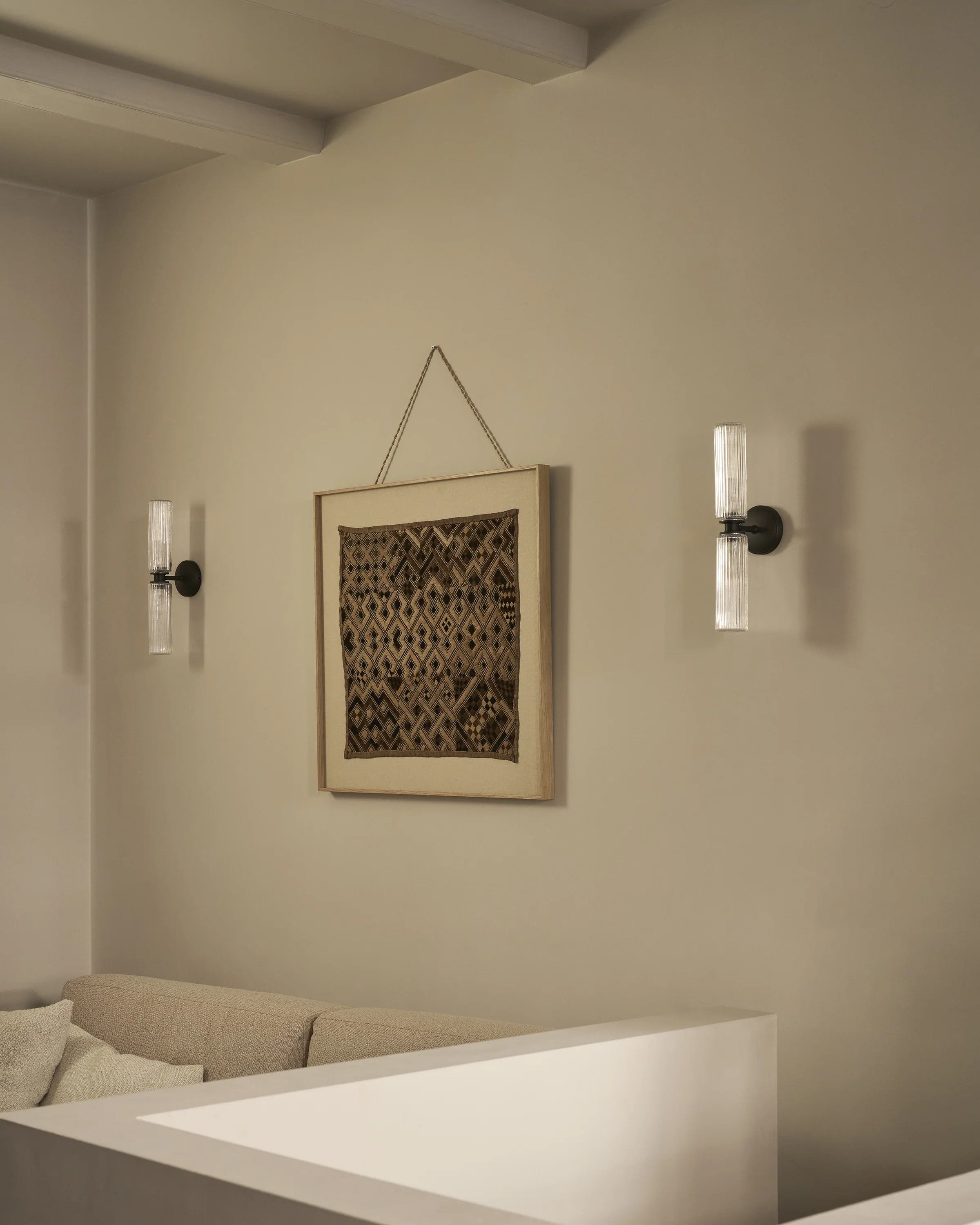Claremont Medium Wall Light Fluted Glass - Bronze - Image 4