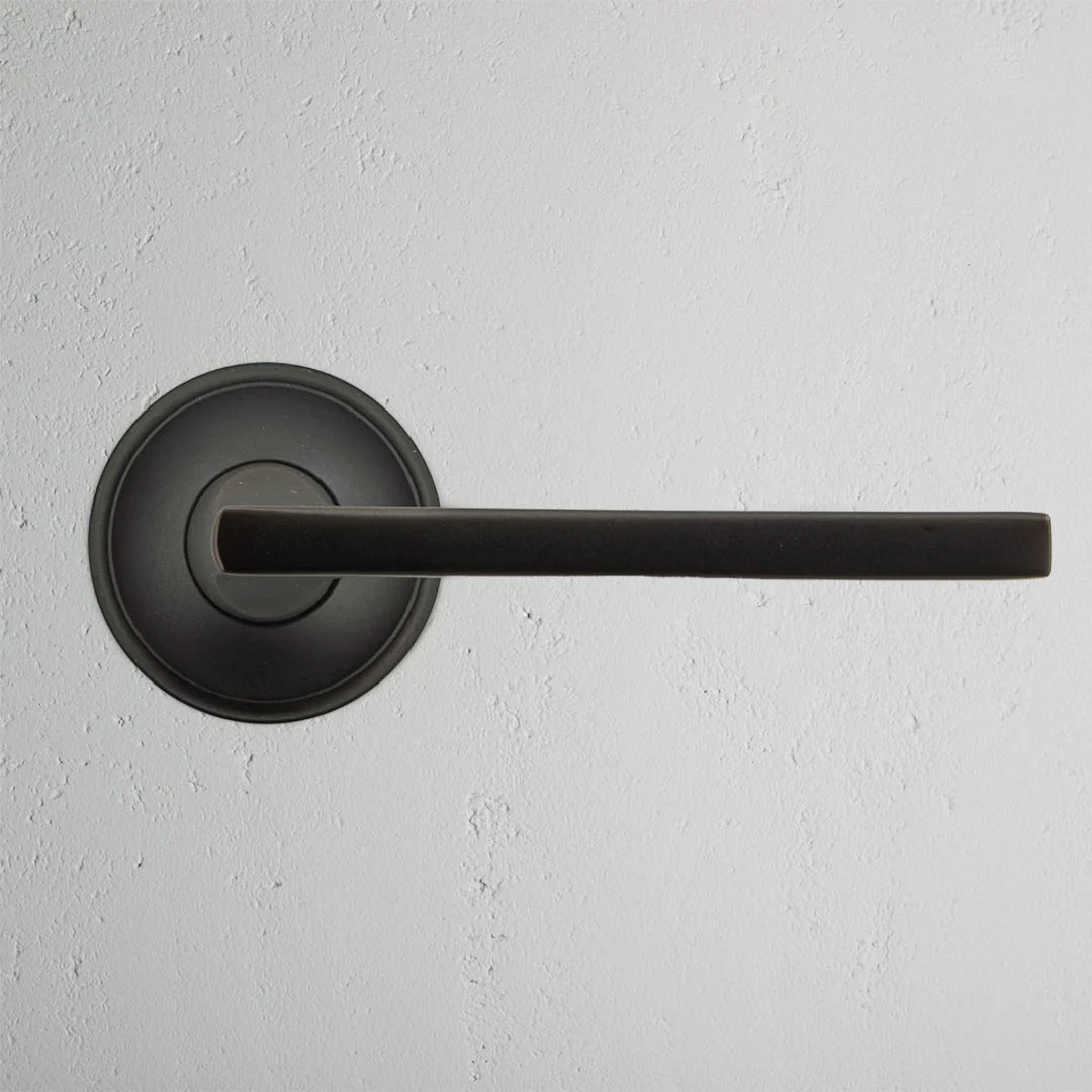 Clayton Fixed Door Handle - Bronze - Image 2
