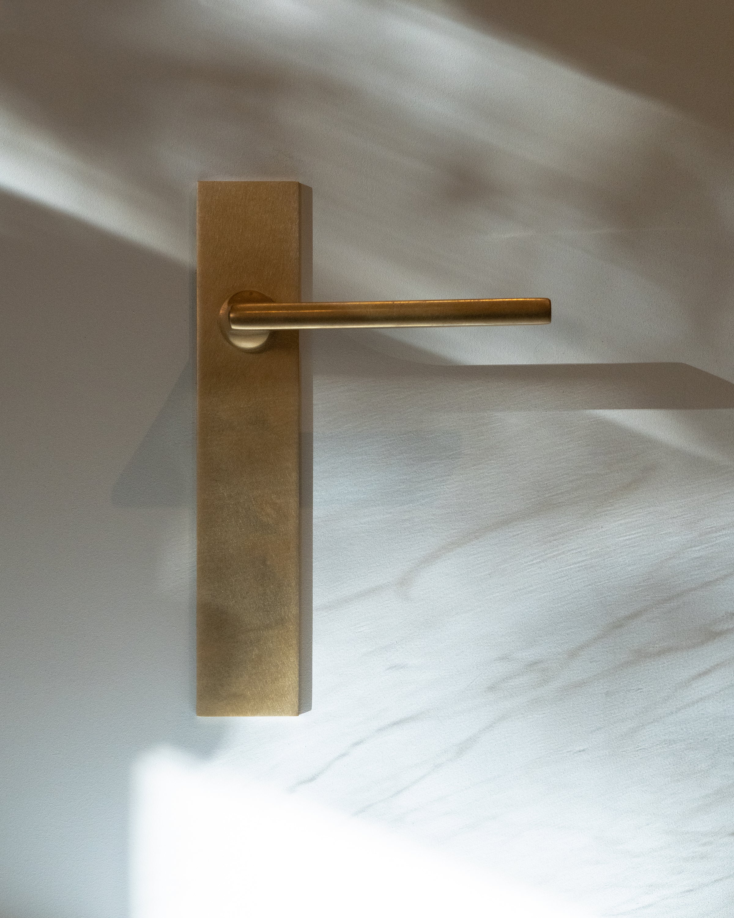 Clayton Long Plate Sprung Door Handle – Antique Brass   - Image 3