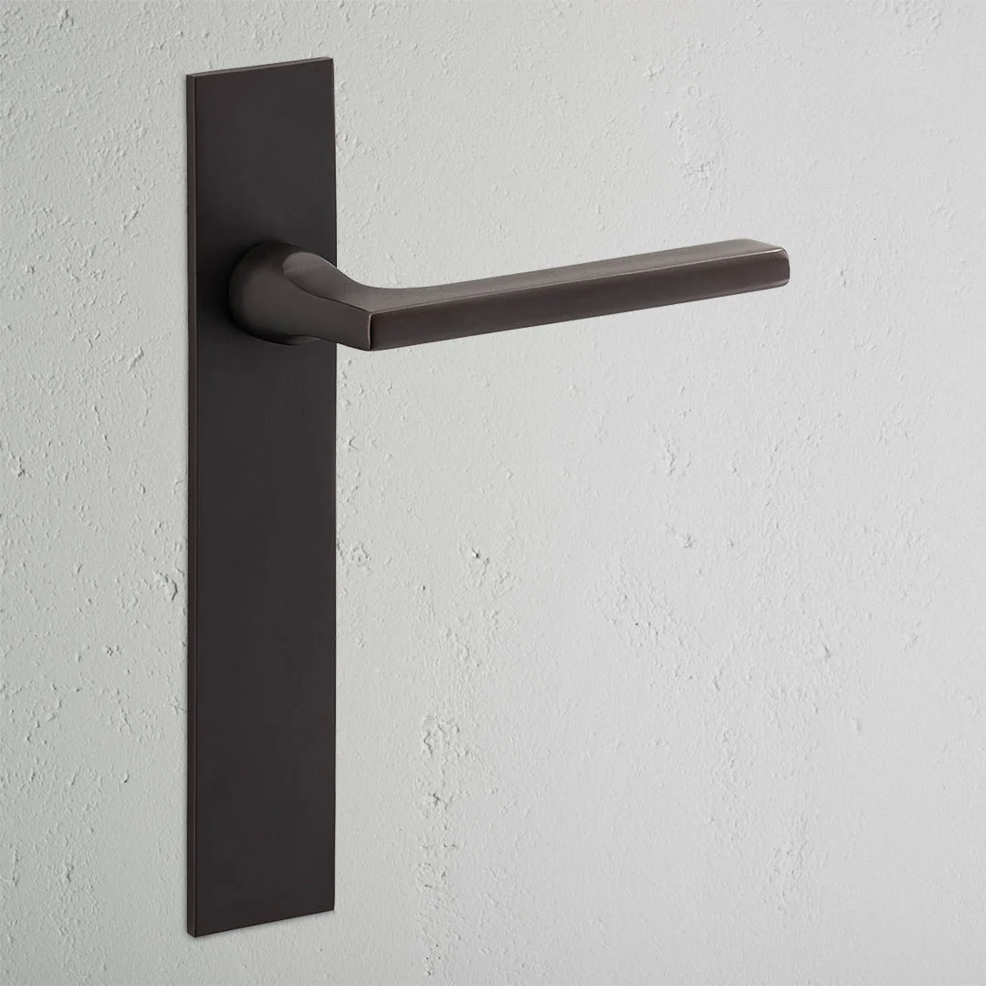 Clayton Long Plate Unsprung Door Handle - Bronze