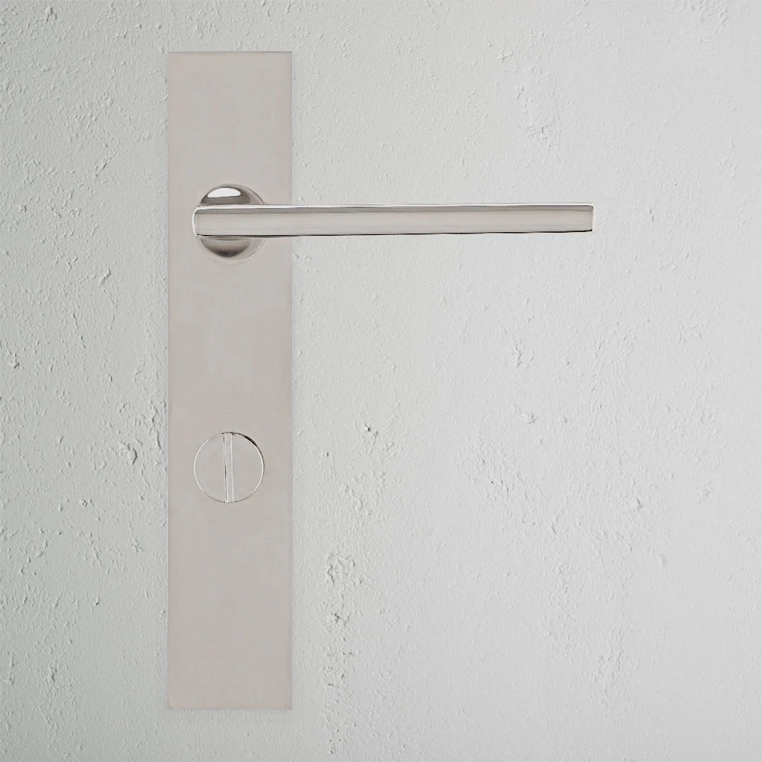 Clayton Long Plate Unsprung Door Handle & Thumbturn – Polished Nickel - Image 2