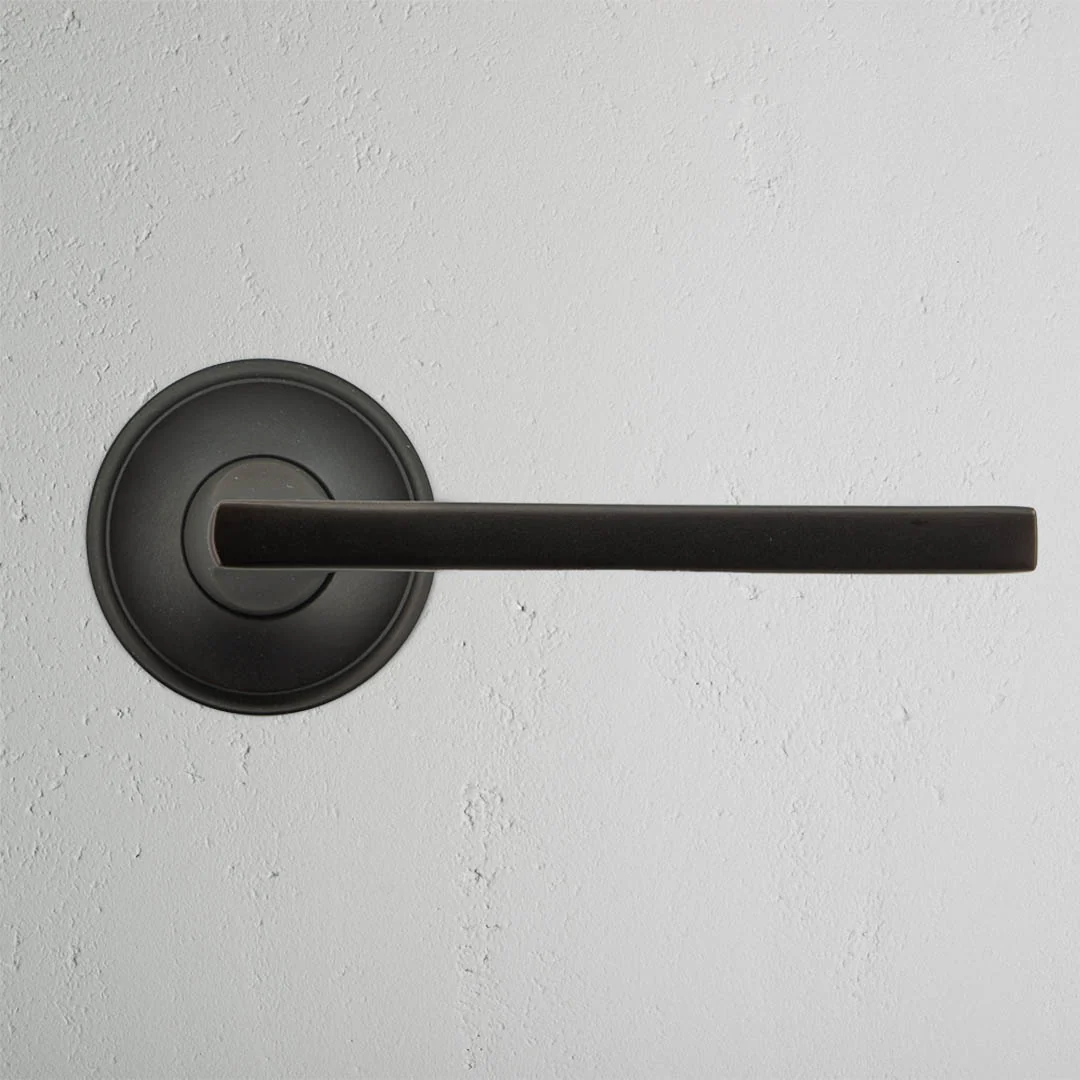 Clayton Sprung Door Handle – Bronze   - Image 2