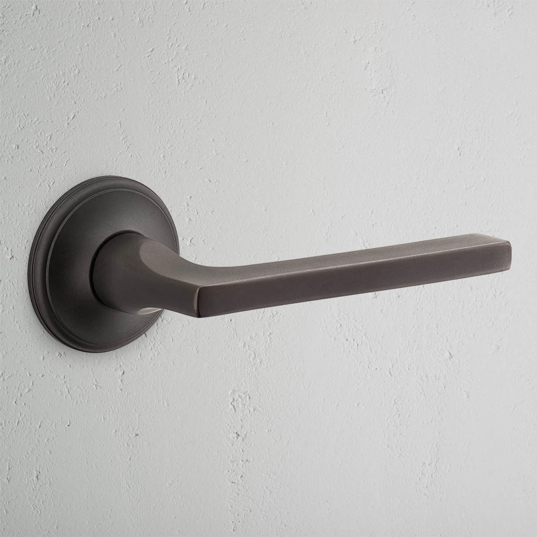 Clayton Unsprung Door Handle - Bronze