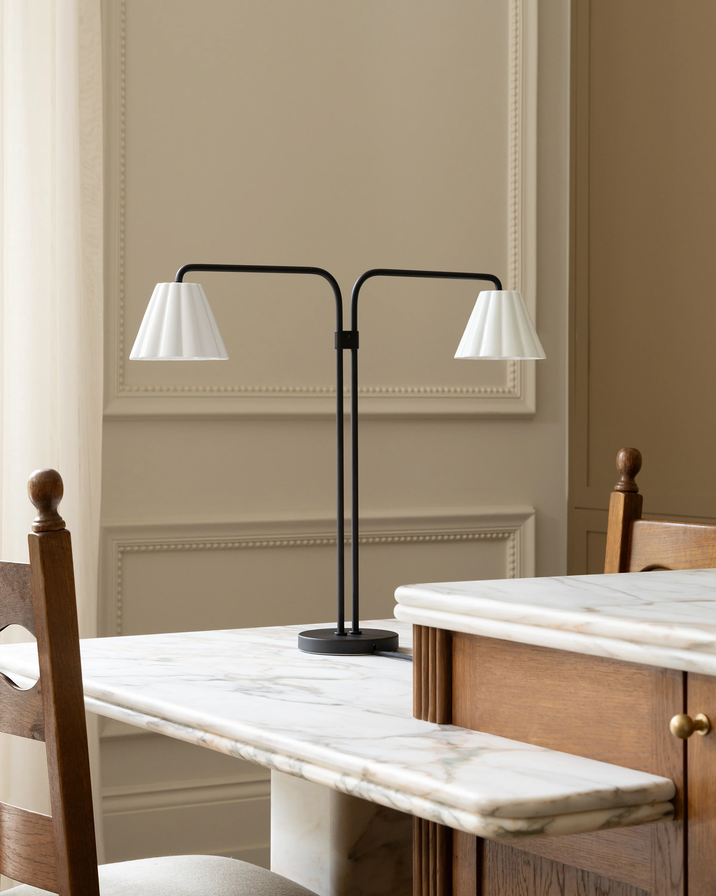 Cotswold Dual Table Lamp Fine Porcelain - Bronze - Image 3