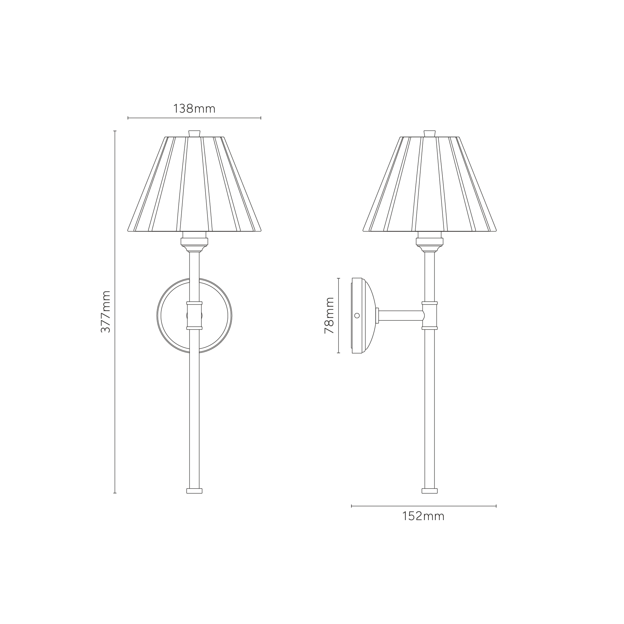 Cotswold Wall Light Fine Porcelain - Bronze - Image 9