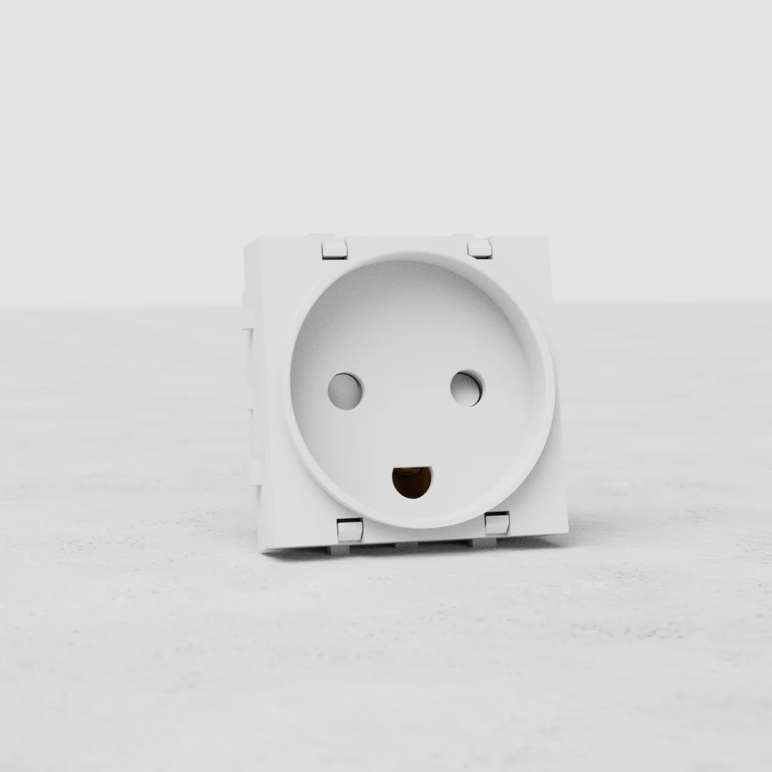 Danish Type K Socket - White