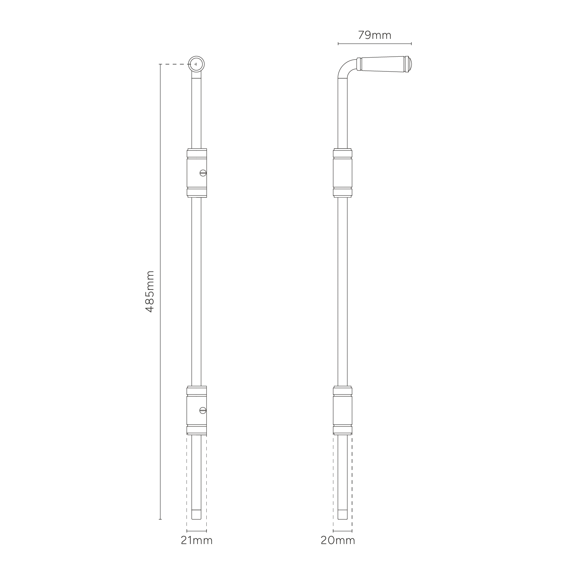 Digby Bolt Lock Pair Large – Bronze - Image 9