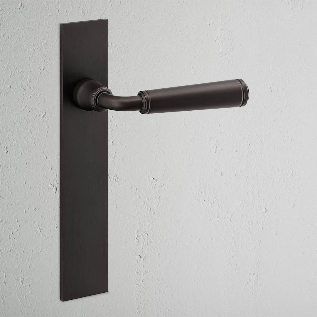 Digby Long Plate Fixed Door Handle – Bronze 