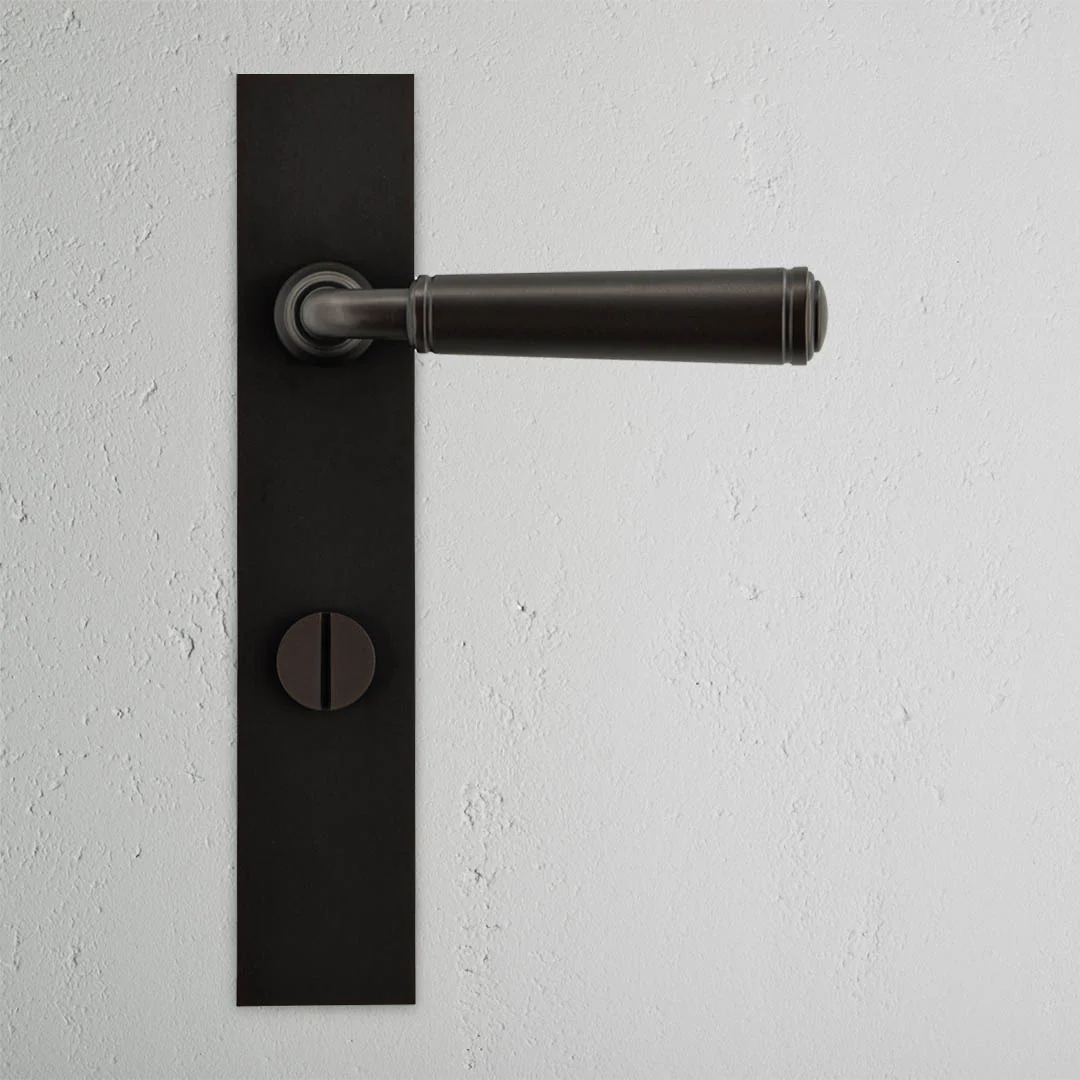 Digby Long Plate Unsprung Door Handle & Thumbturn – Bronze - Image 2