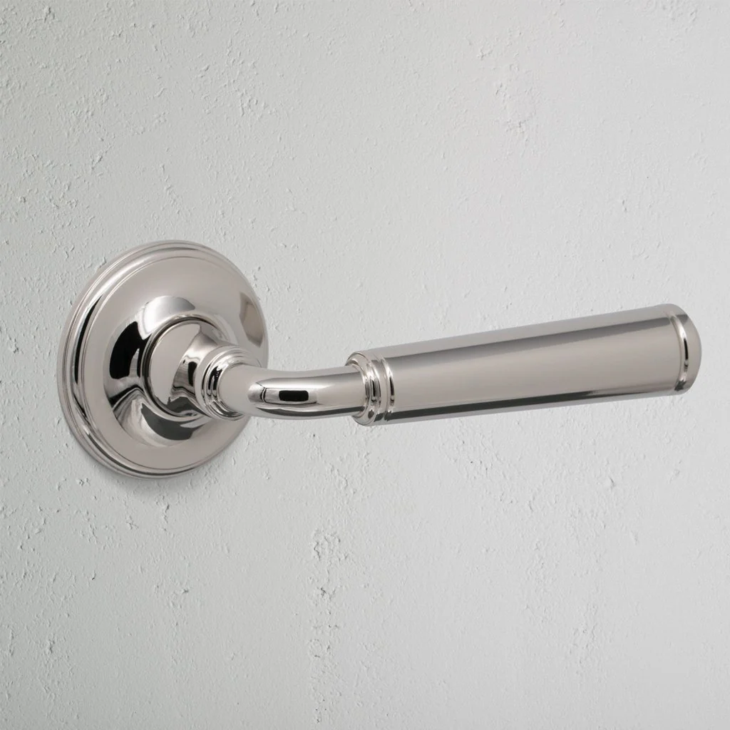 Digby Unsprung Door Handle - Polished Nickel