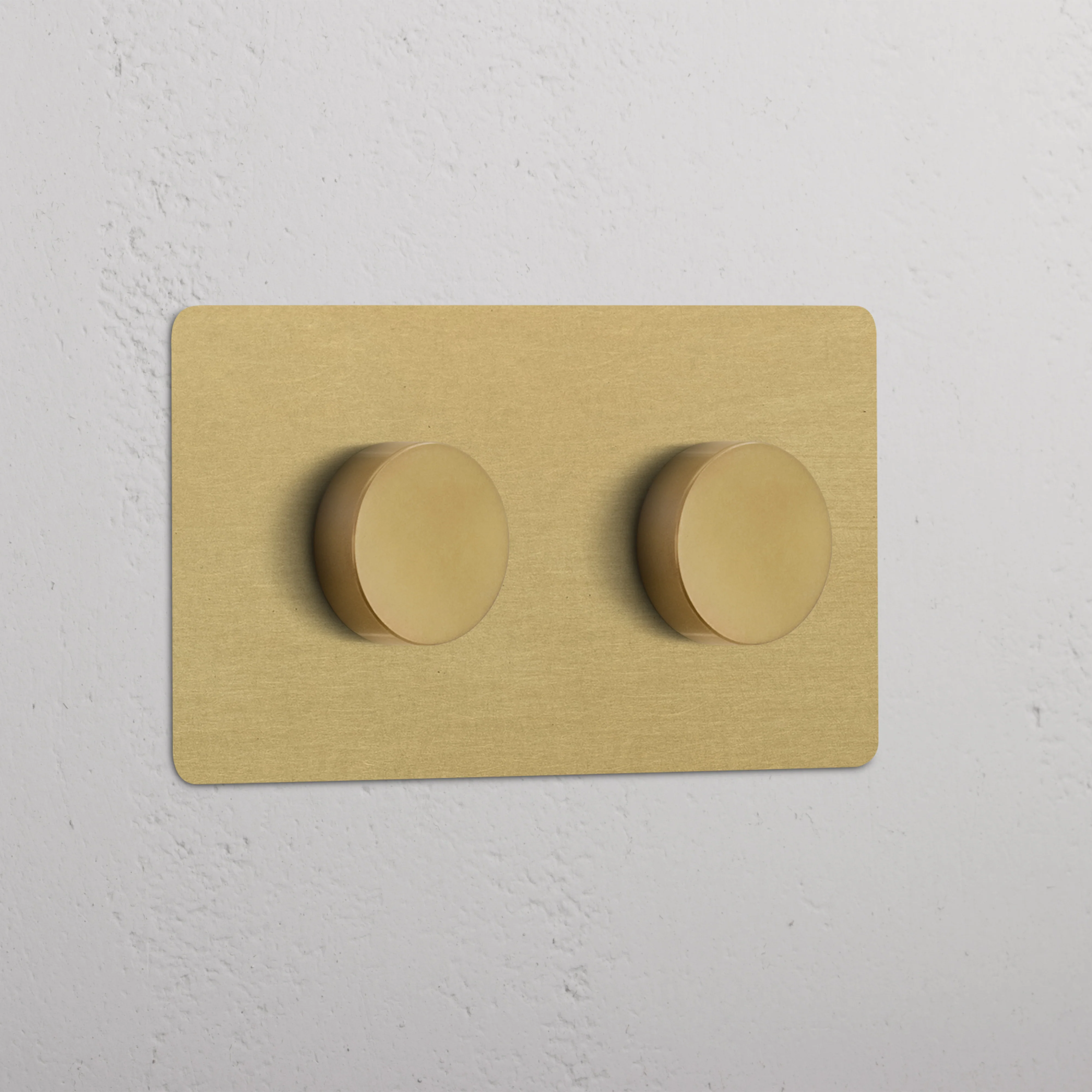 Kew Double 2x Dimmer Switch - Antique Brass