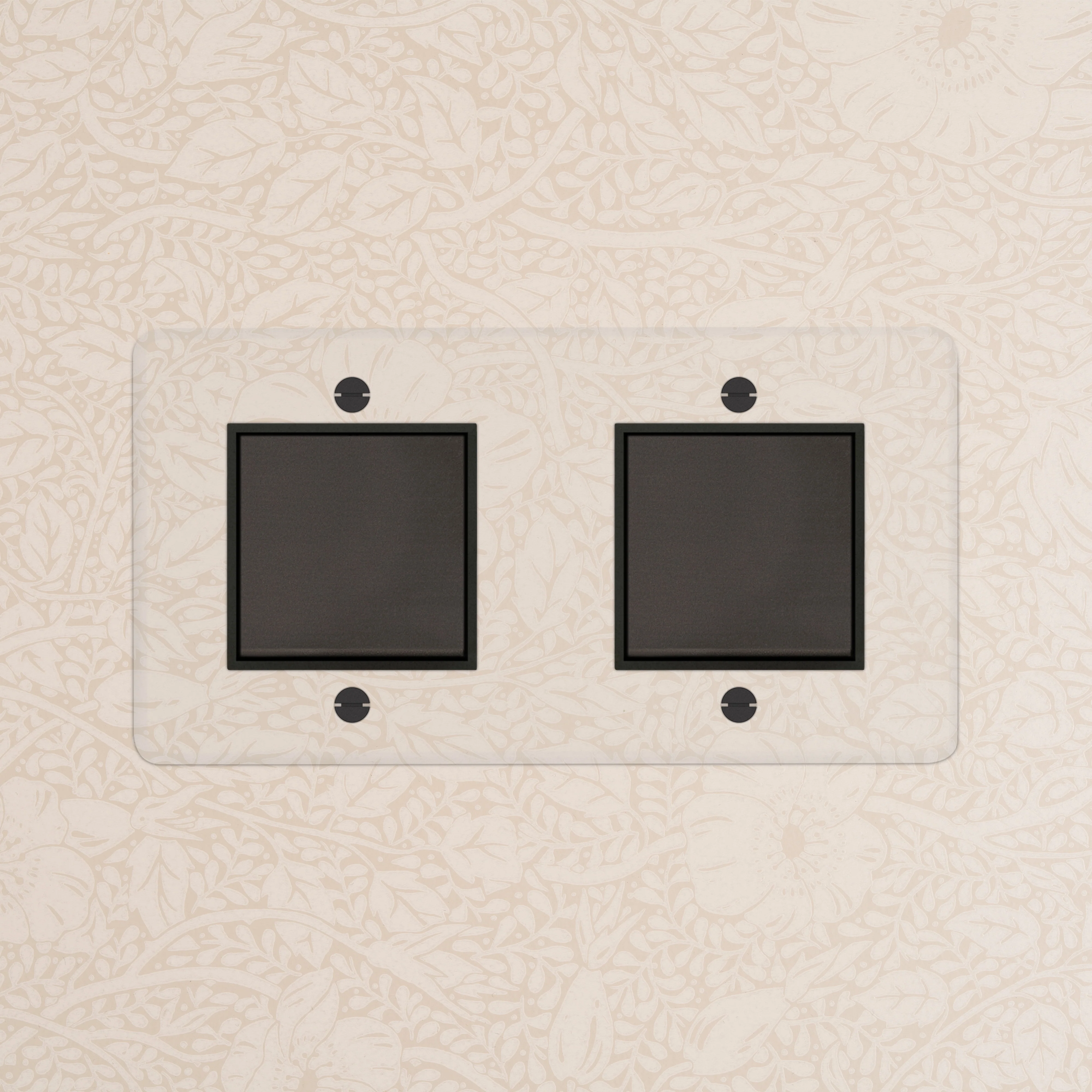 Kew Double 2x Rocker Switch - Clear Bronze | Black - Image 2