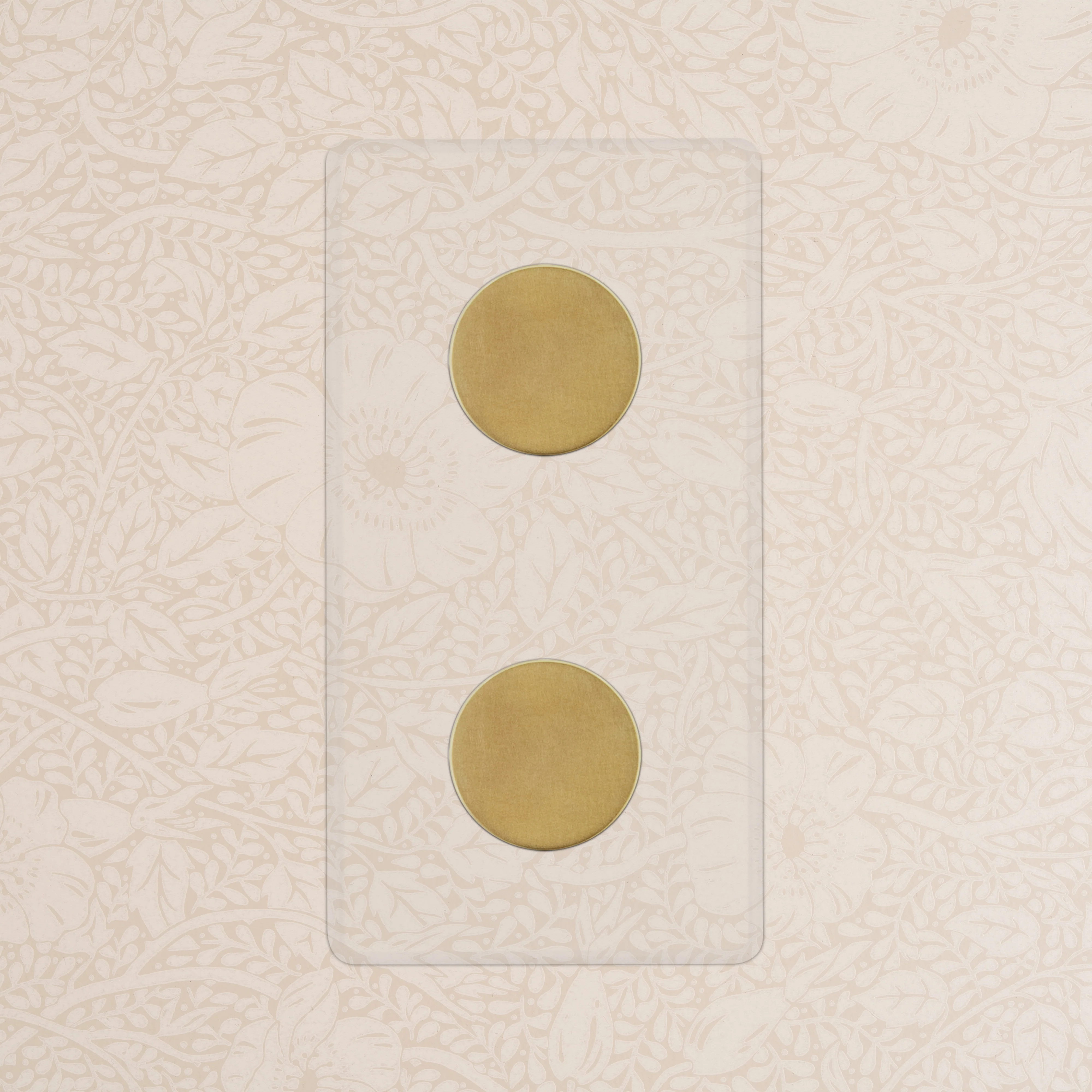 Kew Double 2x Vertical Dimmer Switch - Clear Antique Brass - Image 2