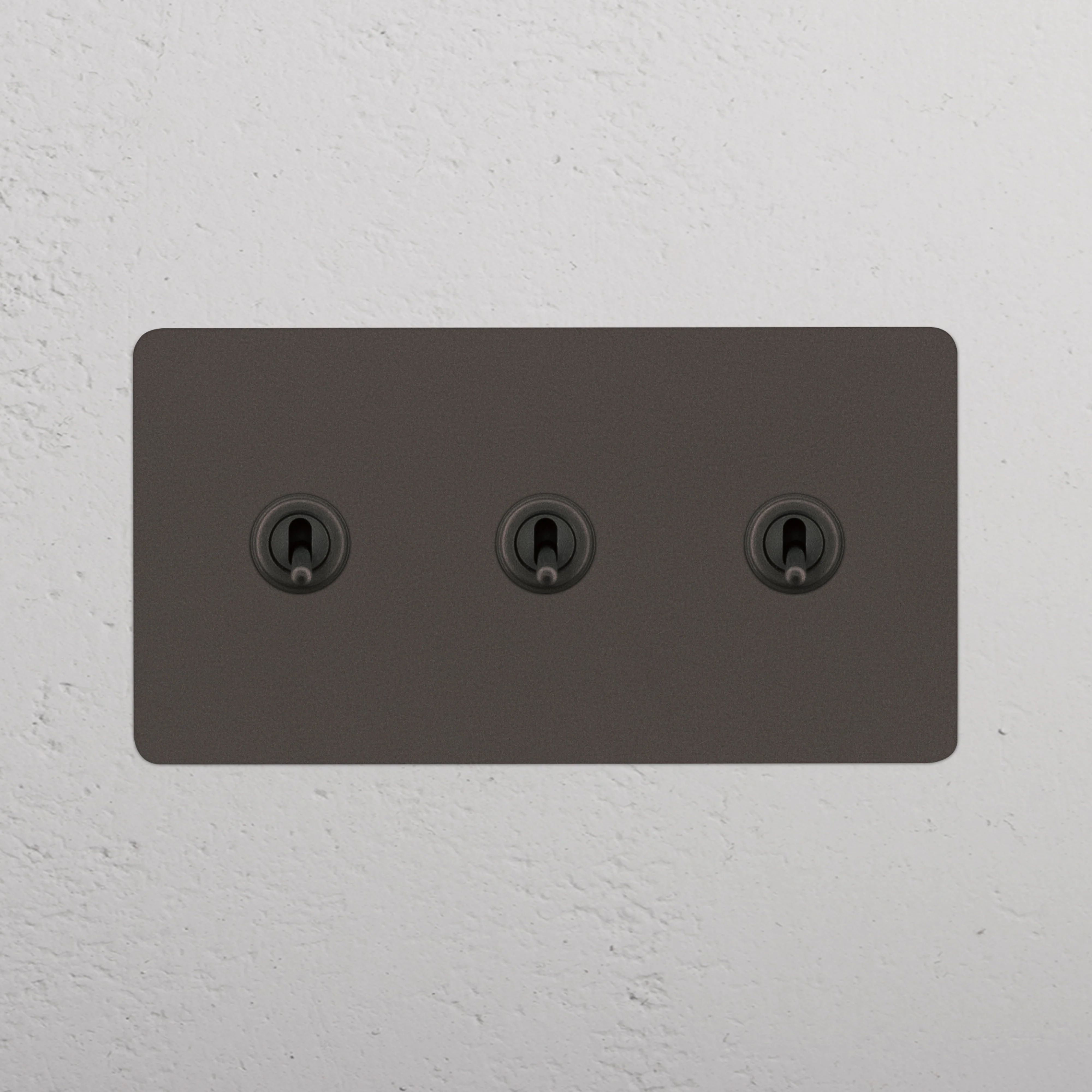 Kew Double 3x Toggle Switch - Bronze - Image 2
