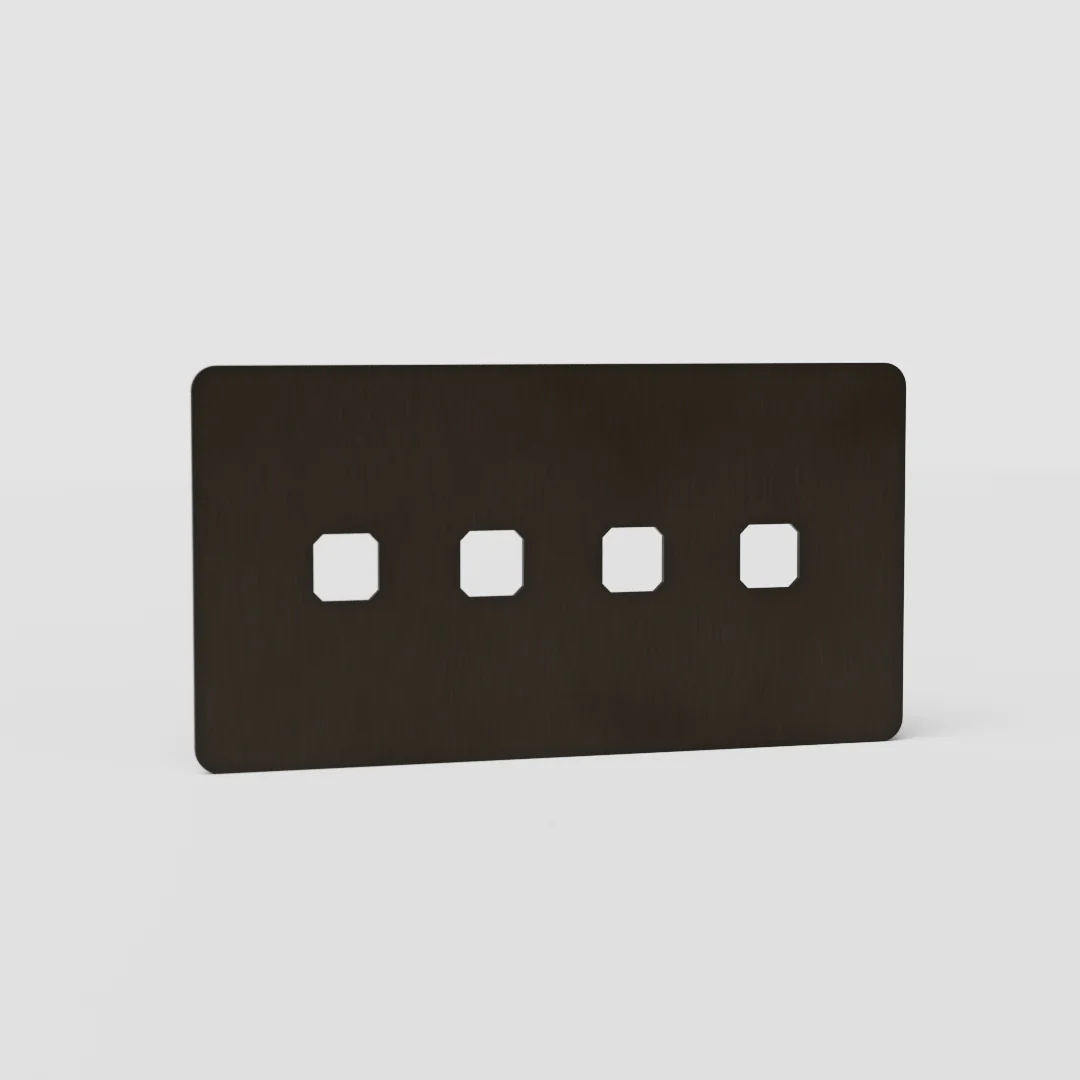 Kew Double 4x Switch Plate - Bronze