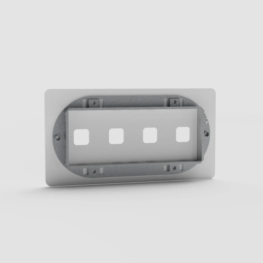 Kew Double 4x Switch Plate - Clear - Image 2