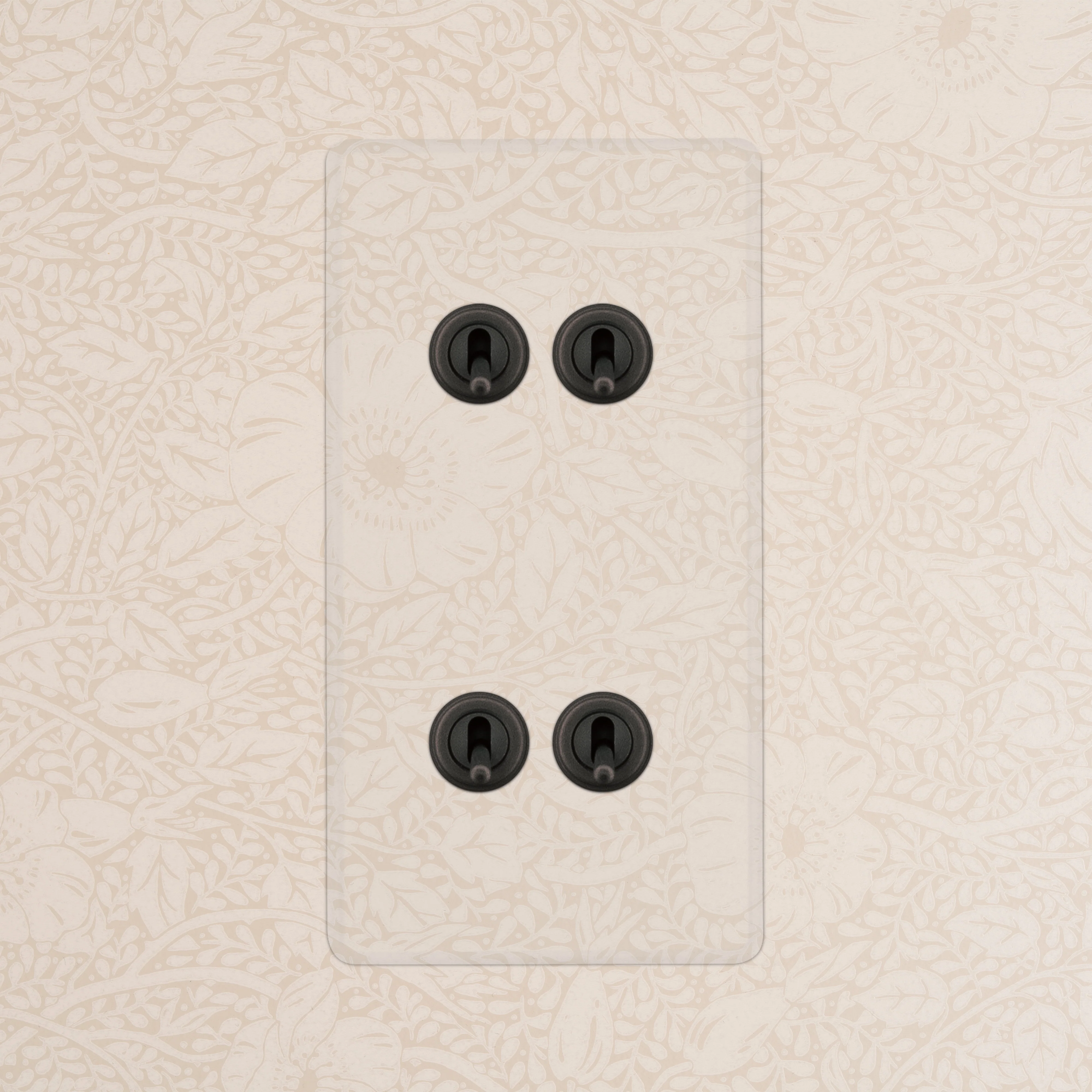 Kew Double 4x Vertical Toggle Switch - Clear Bronze - Image 2