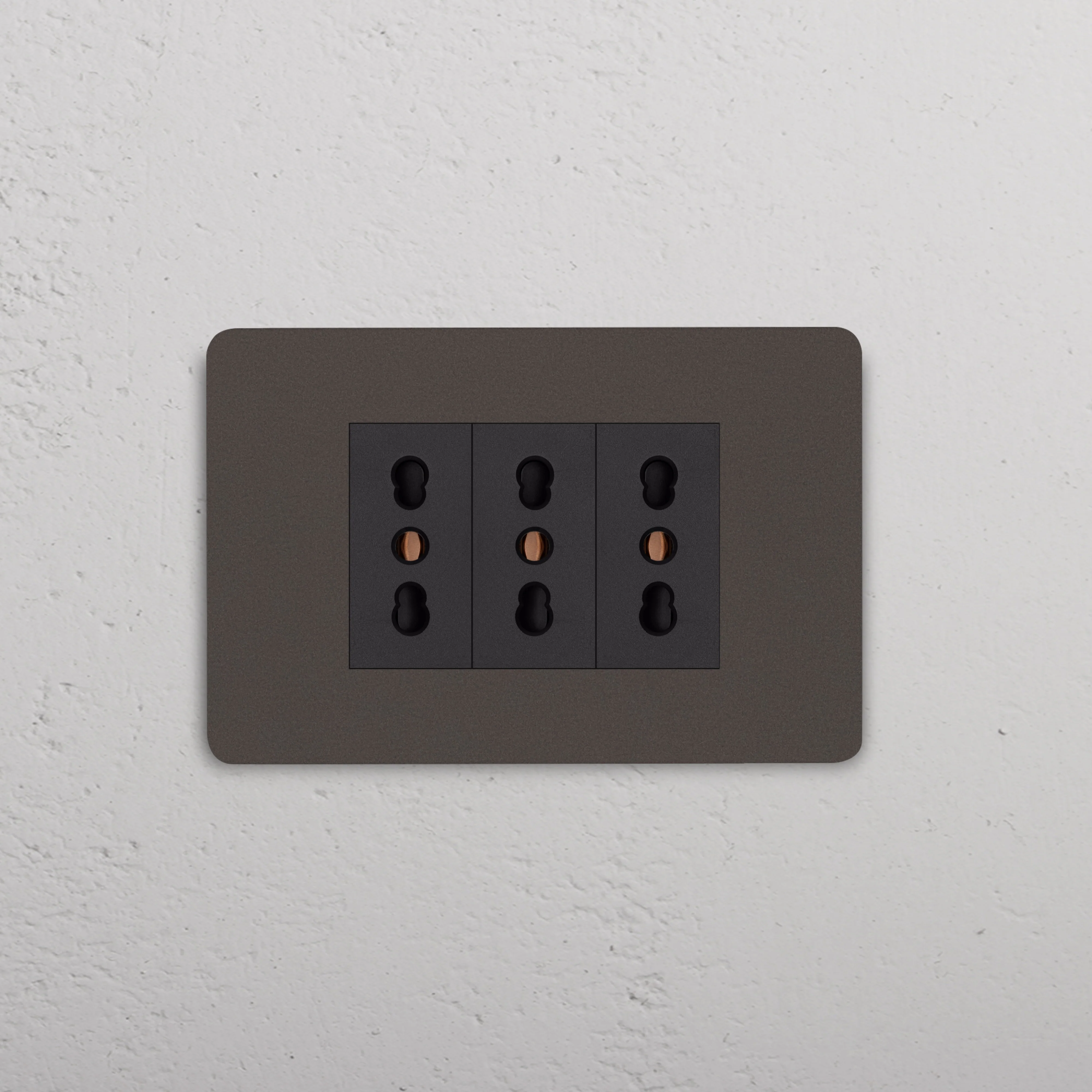 Grove 3-Module 3x Bipasso Socket - Bronze | Black - Image 2