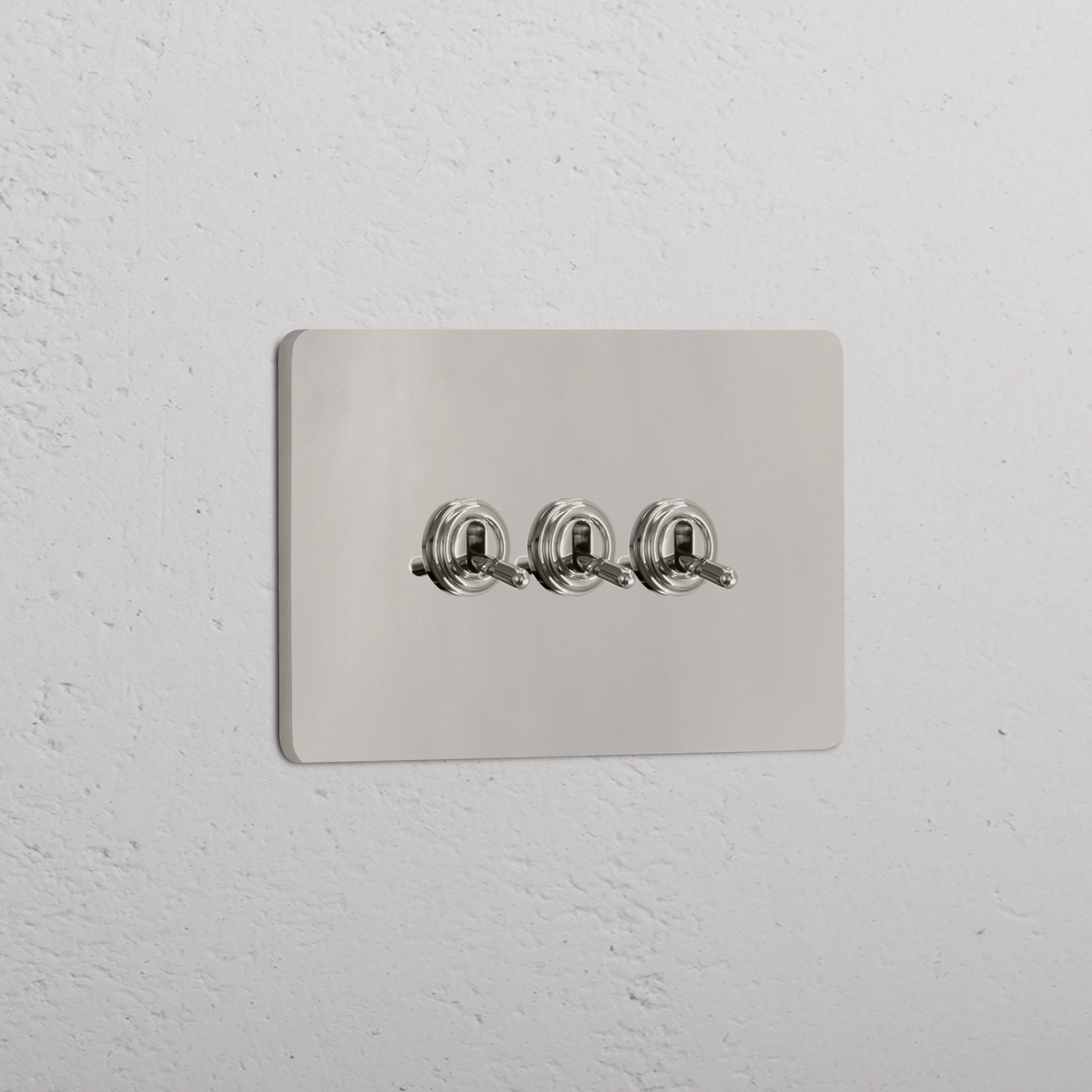 Grove 3-Module 3x Toggle Switch - Polished Nickel