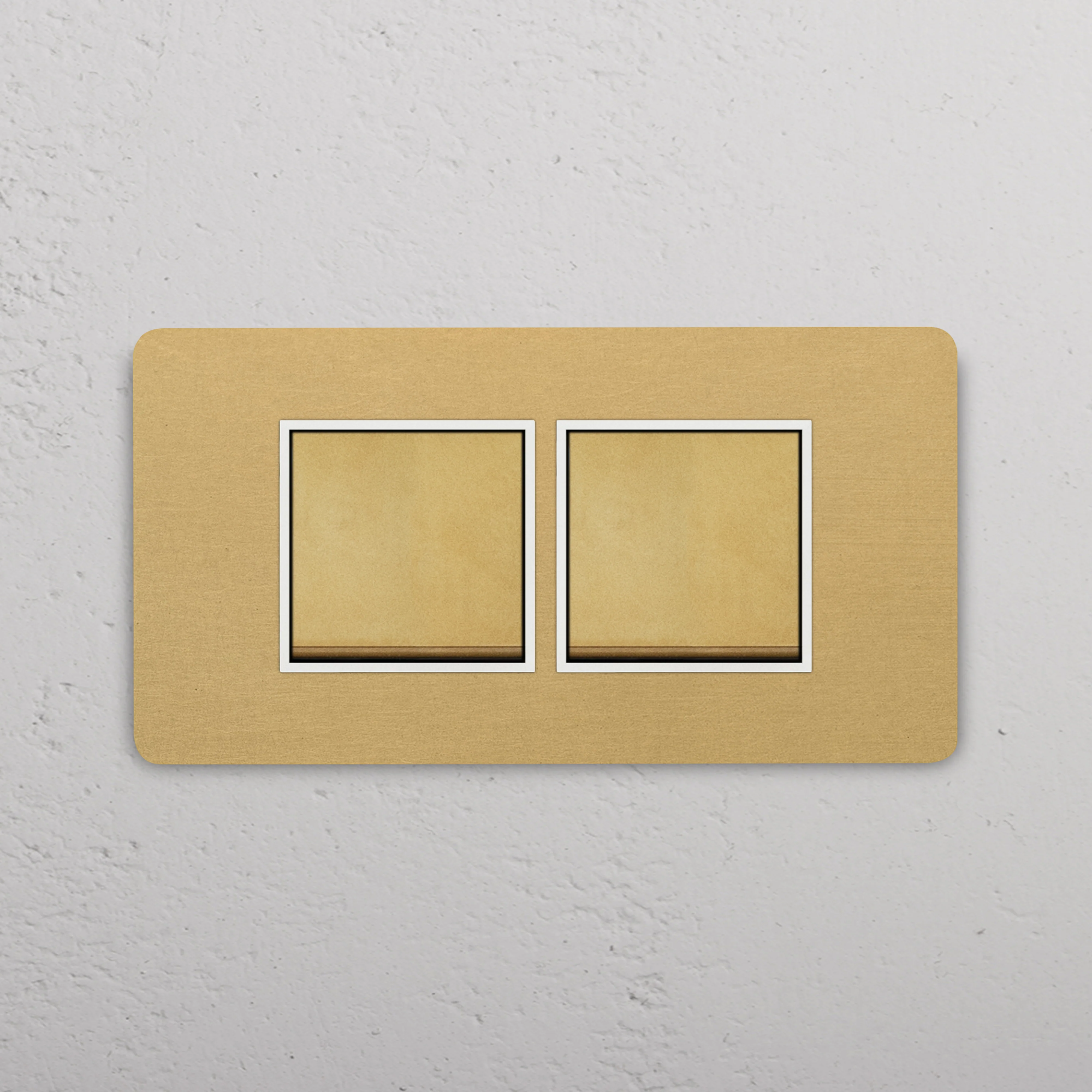 Grove 4-Module 2x Rocker Switch - Antique Brass | White - Image 2
