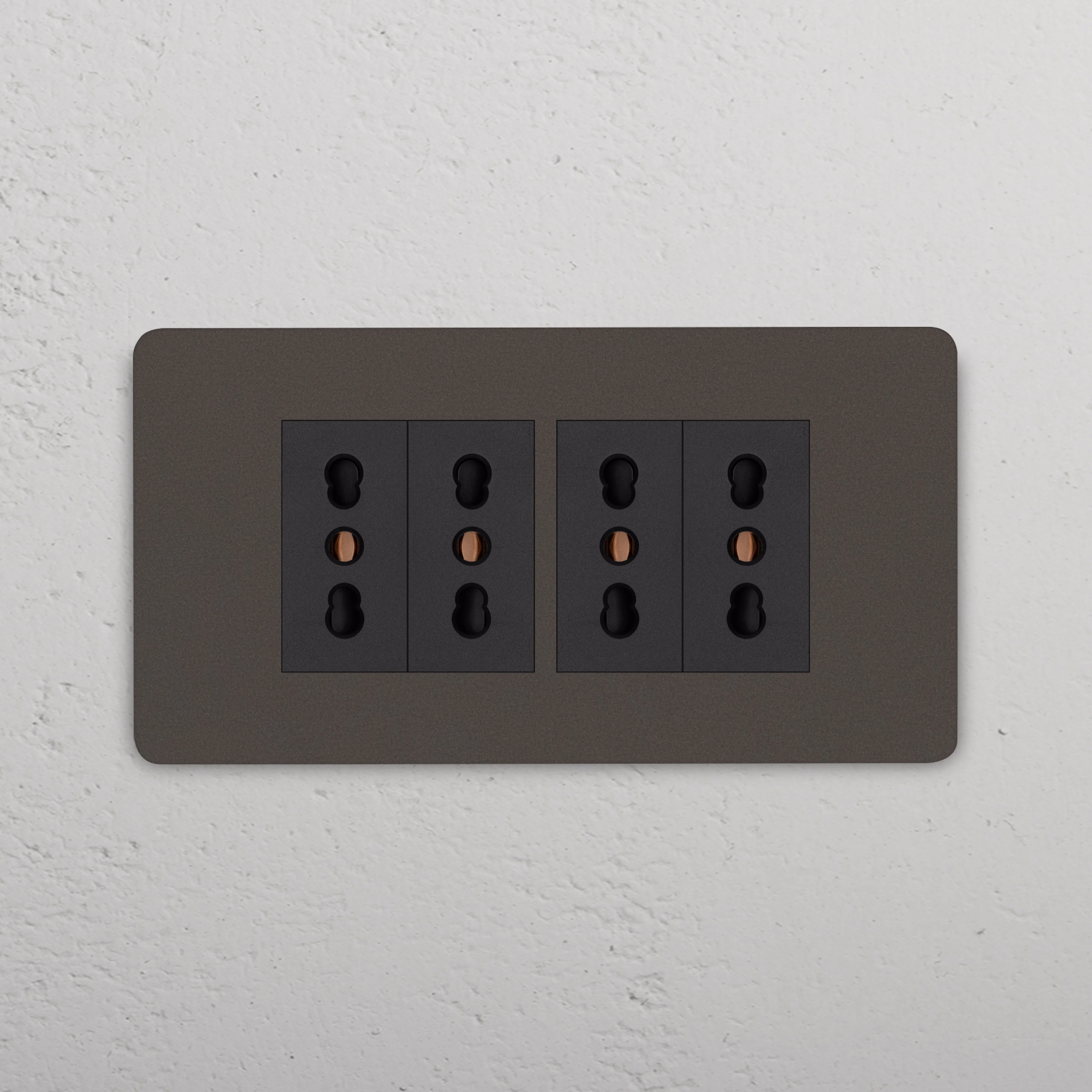 Grove 4-Module 4x Bipasso Socket - Bronze | Black - Image 2