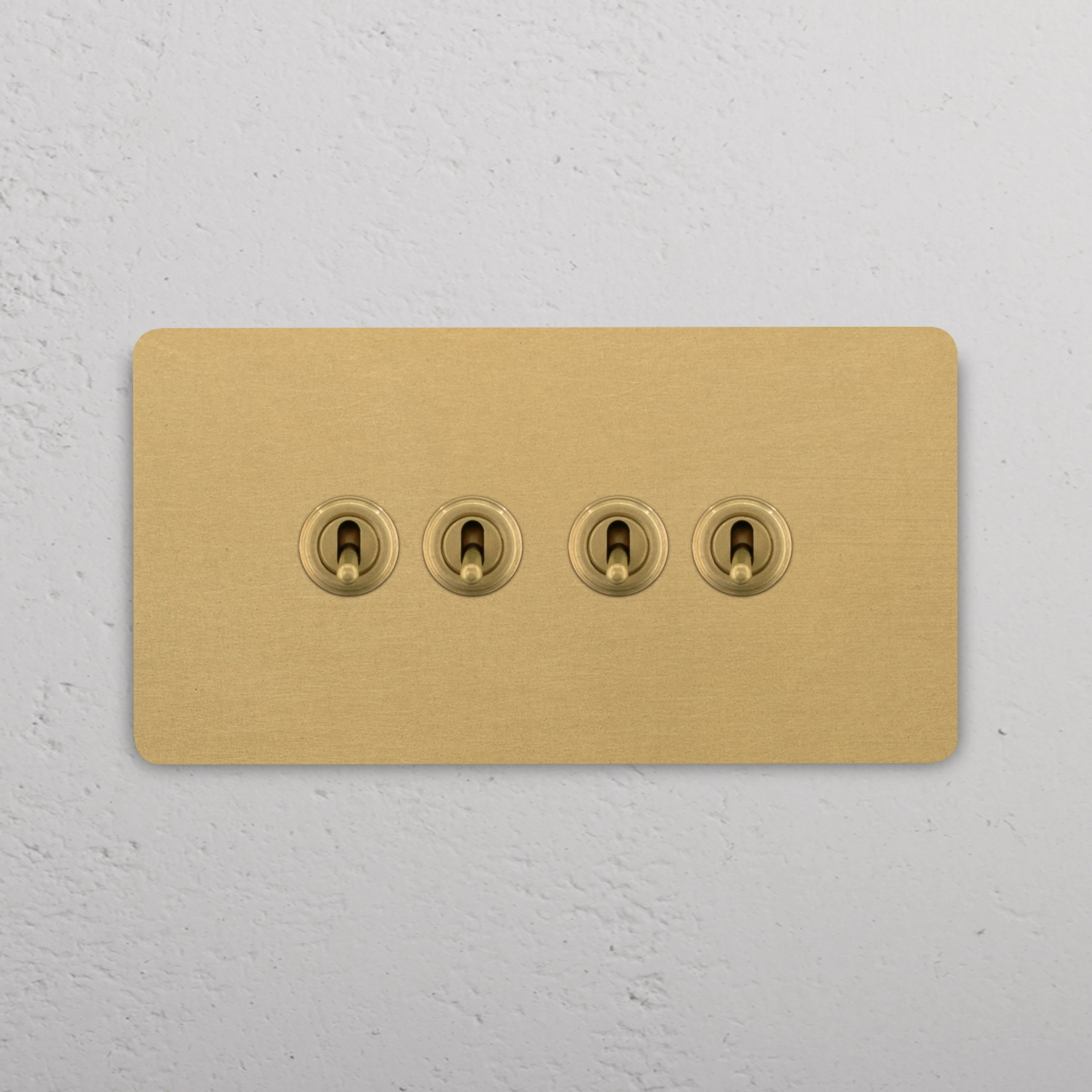 Grove 4-Module 4x Toggle Switch - Antique Brass - Image 2