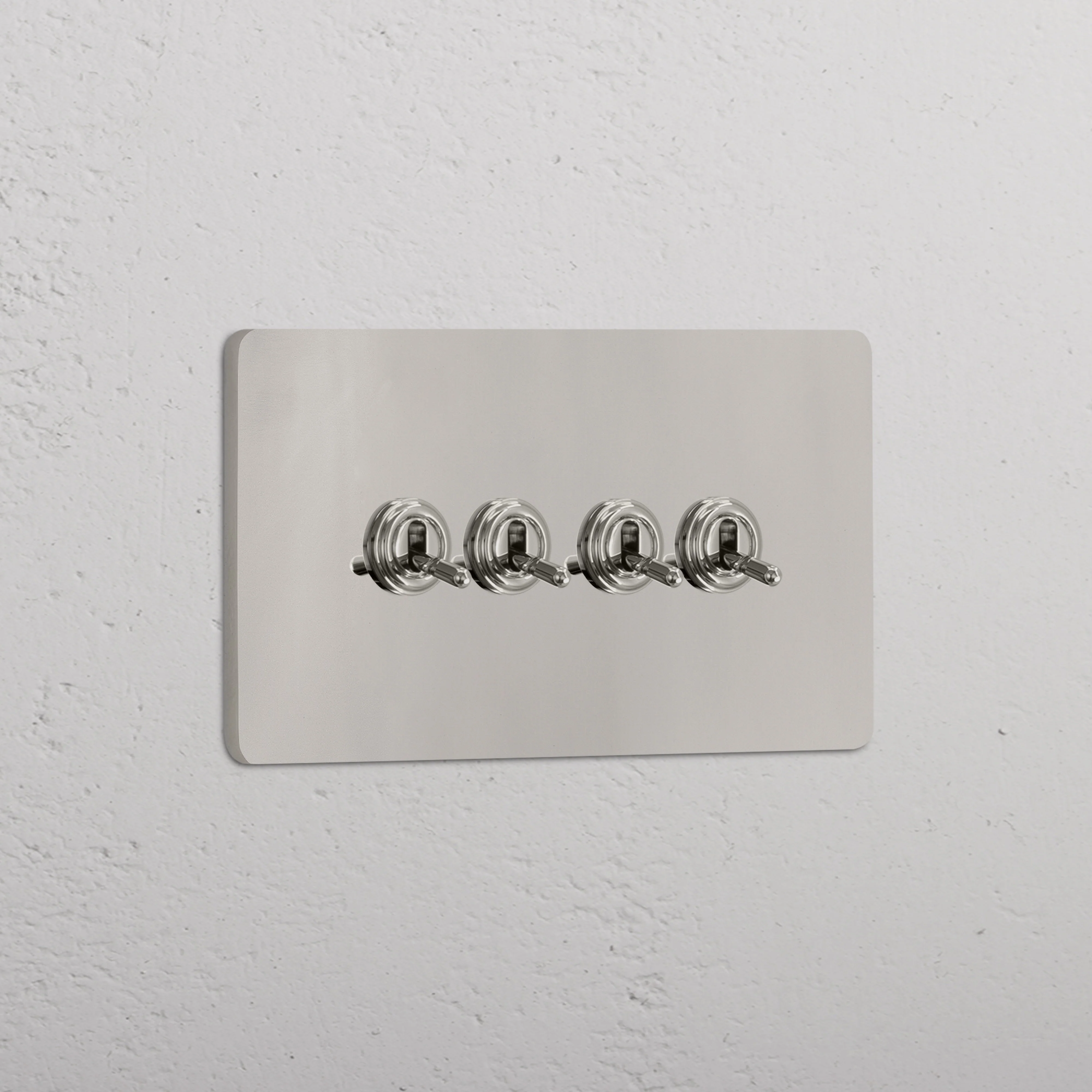 Grove 4-Module 4x Toggle Switch - Polished Nickel