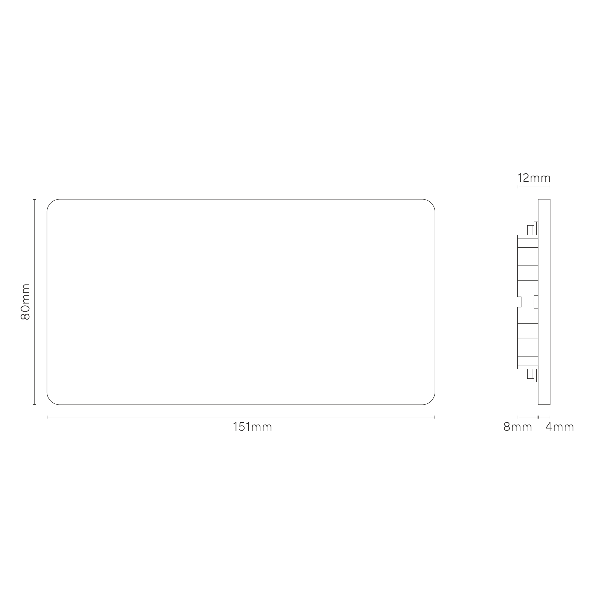 Grove 4-Module Blank Plate IT - Bronze - Image 3