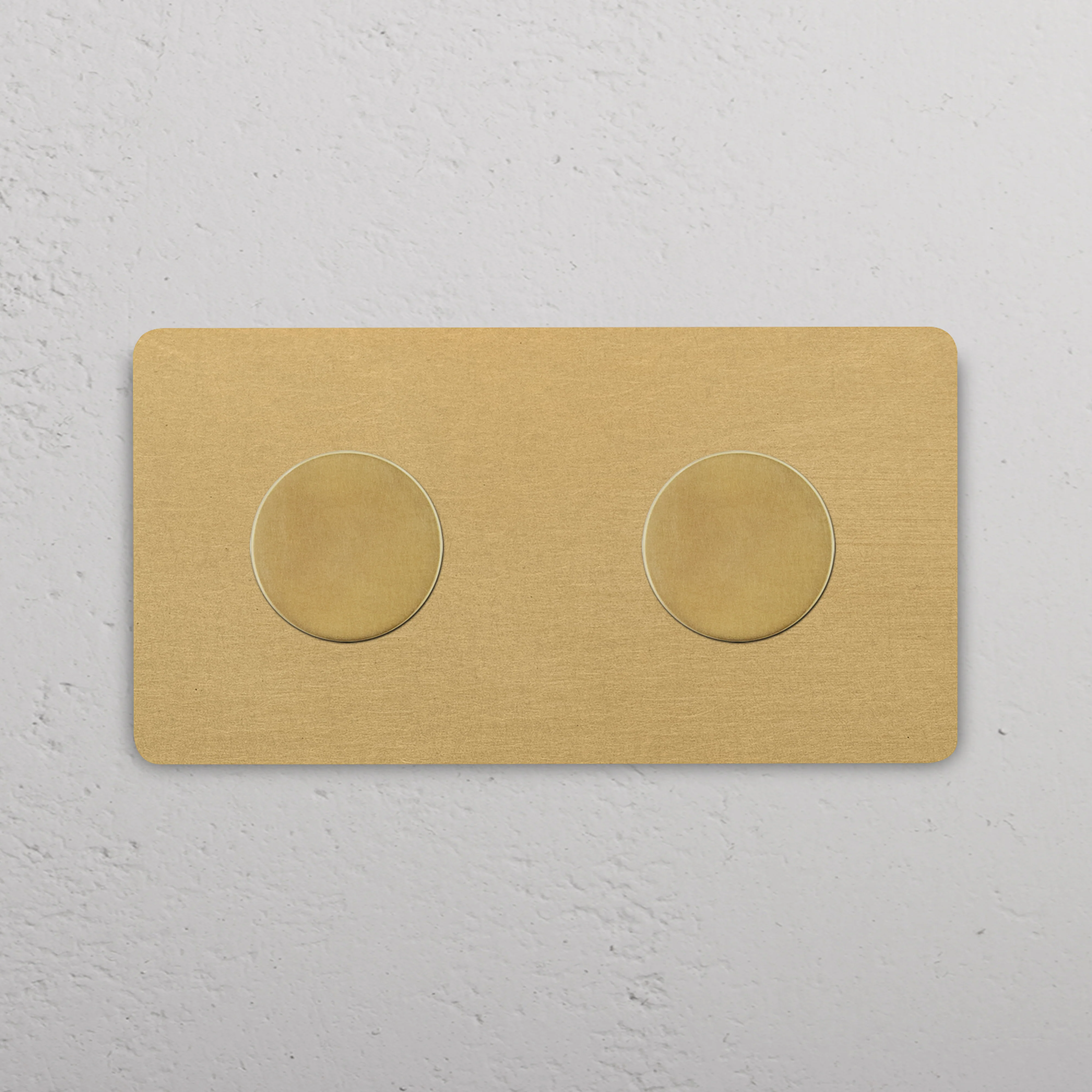 Grove Double 2x Dimmer Switch - Antique Brass - Image 2