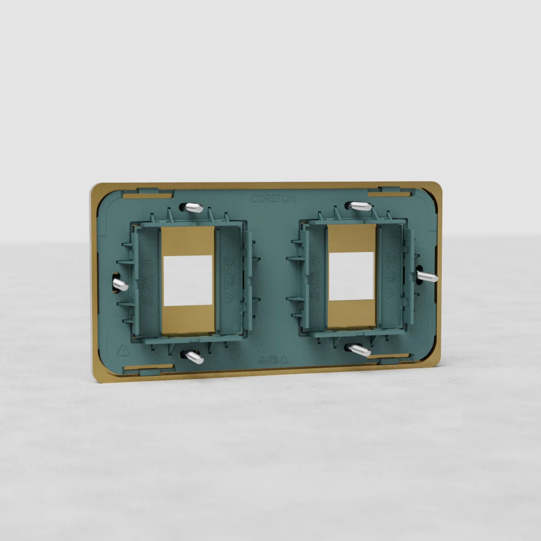 Grove Double 2x Keystone Module Plate - Antique Brass - Image 2