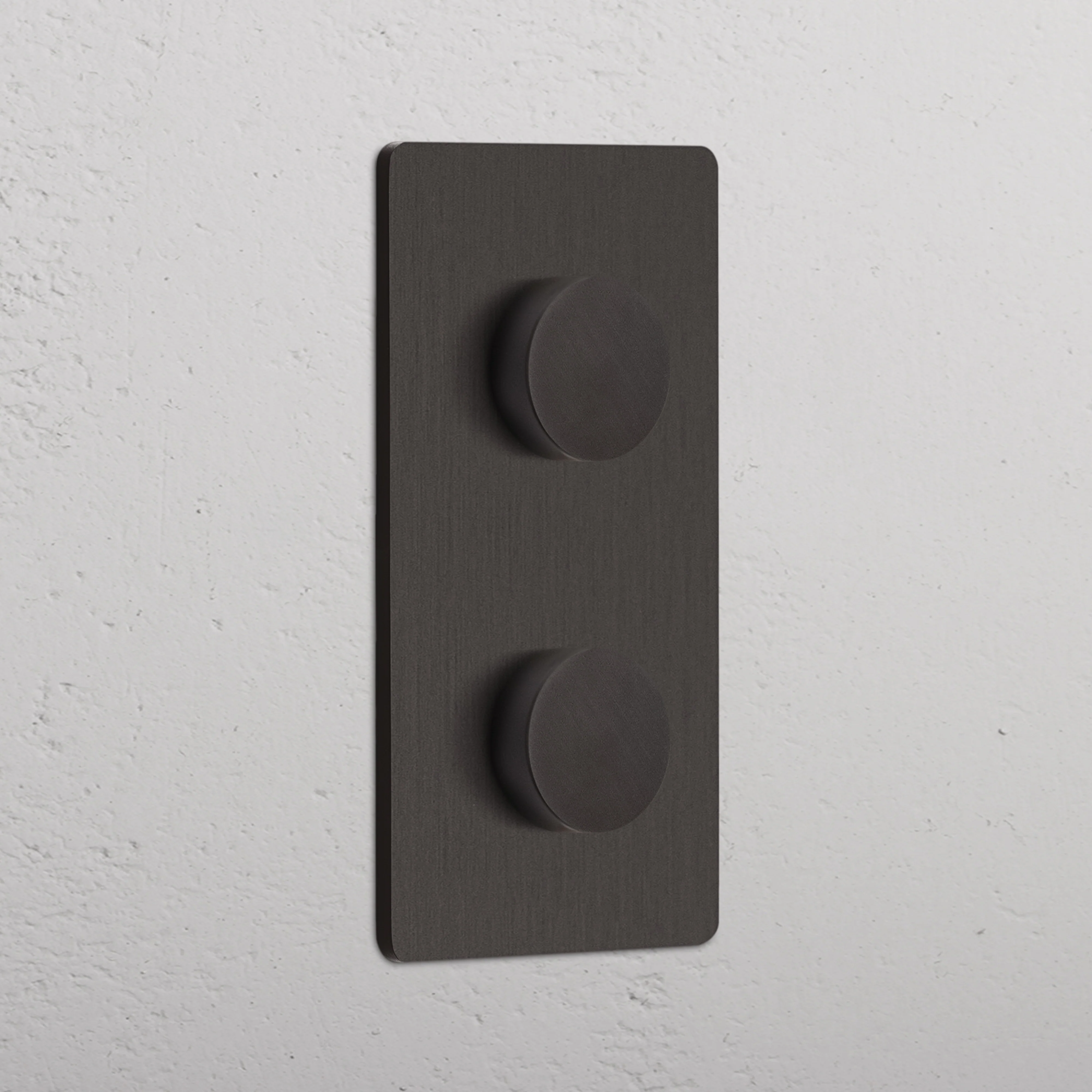 Grove Double 2x Vertical Multiway Dimmer Switch - Bronze