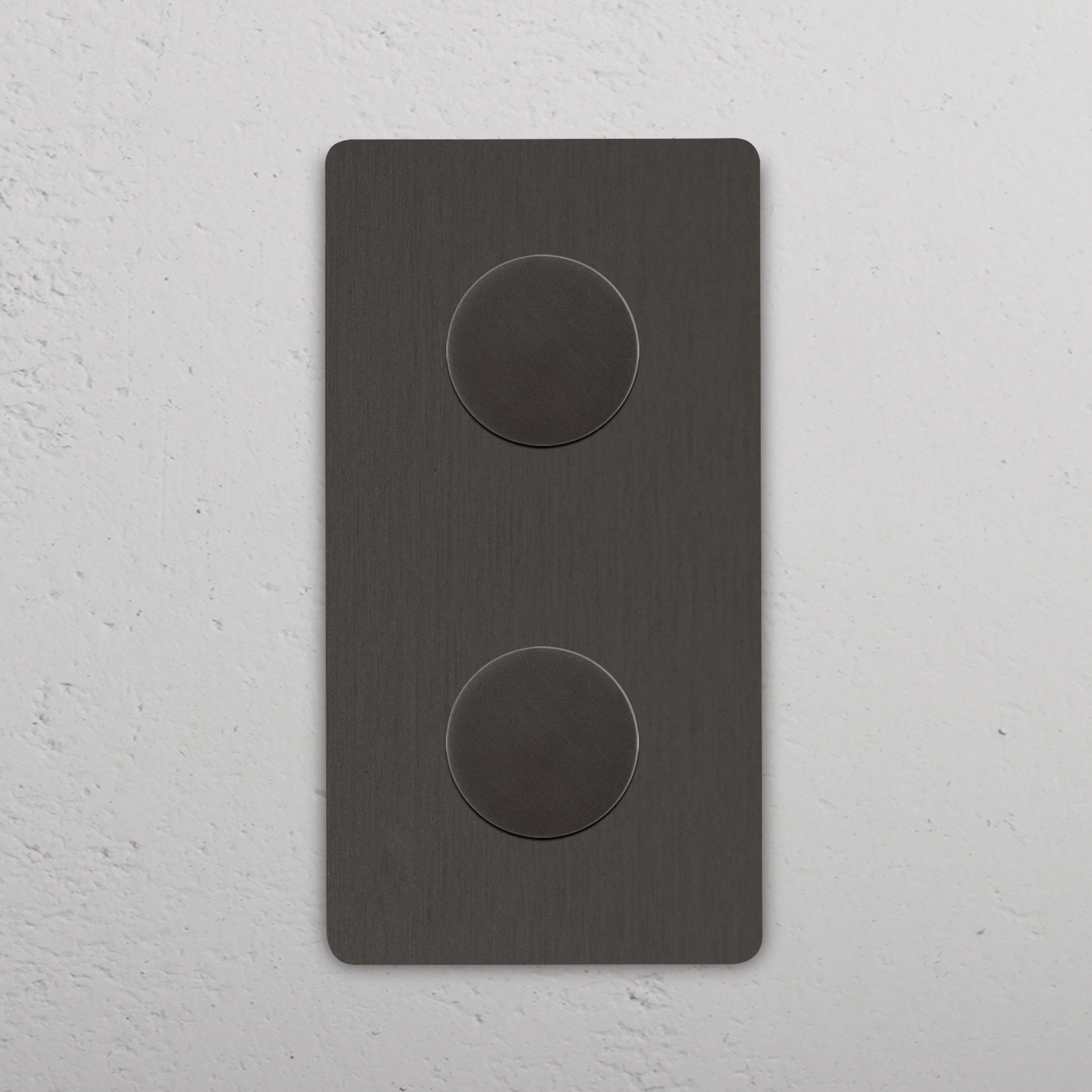Grove Double 2x Vertical Multiway Dimmer Switch - Bronze - Image 2
