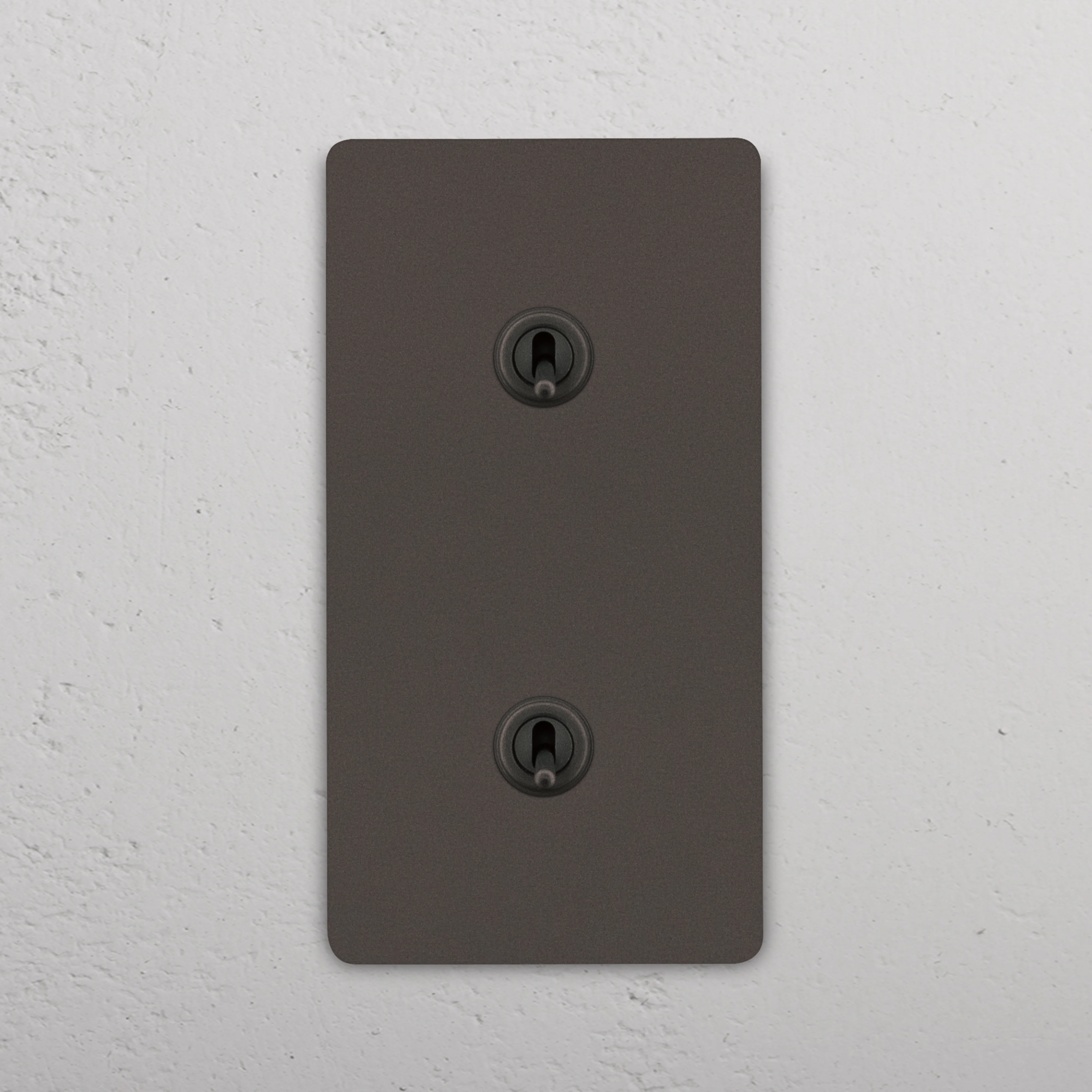 Grove Double 2x Vertical Toggle Switch - Bronze - Image 2